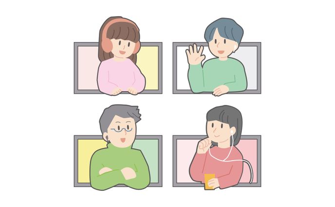 オンライン会議のイラスト