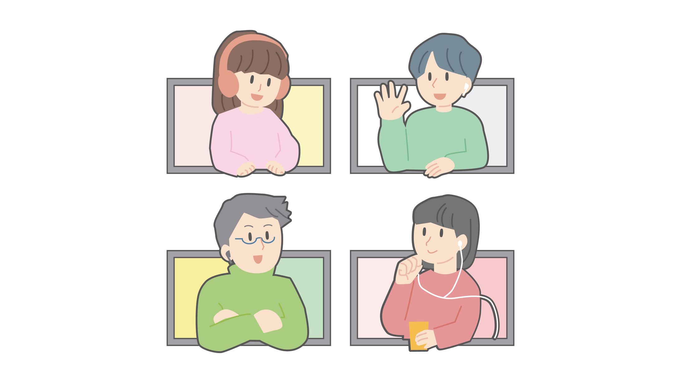 オンライン会議のイラスト-1