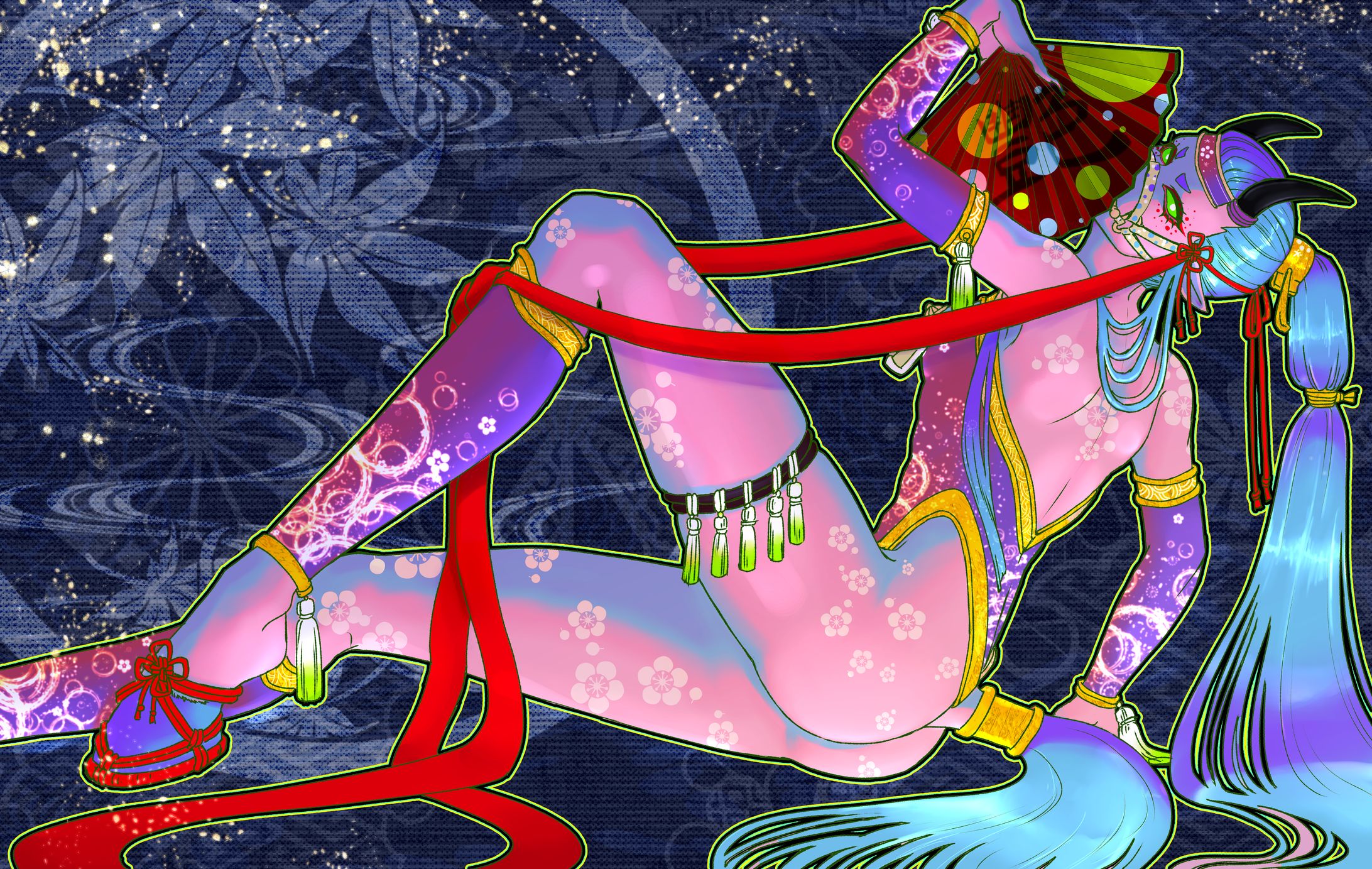 ビビットカラー人外イラストSAMPLE-1