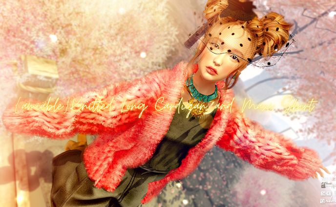 {amiable}Knitted Long Cardigan & Cargo Maxi Skirt＠the C88(Special SALE).