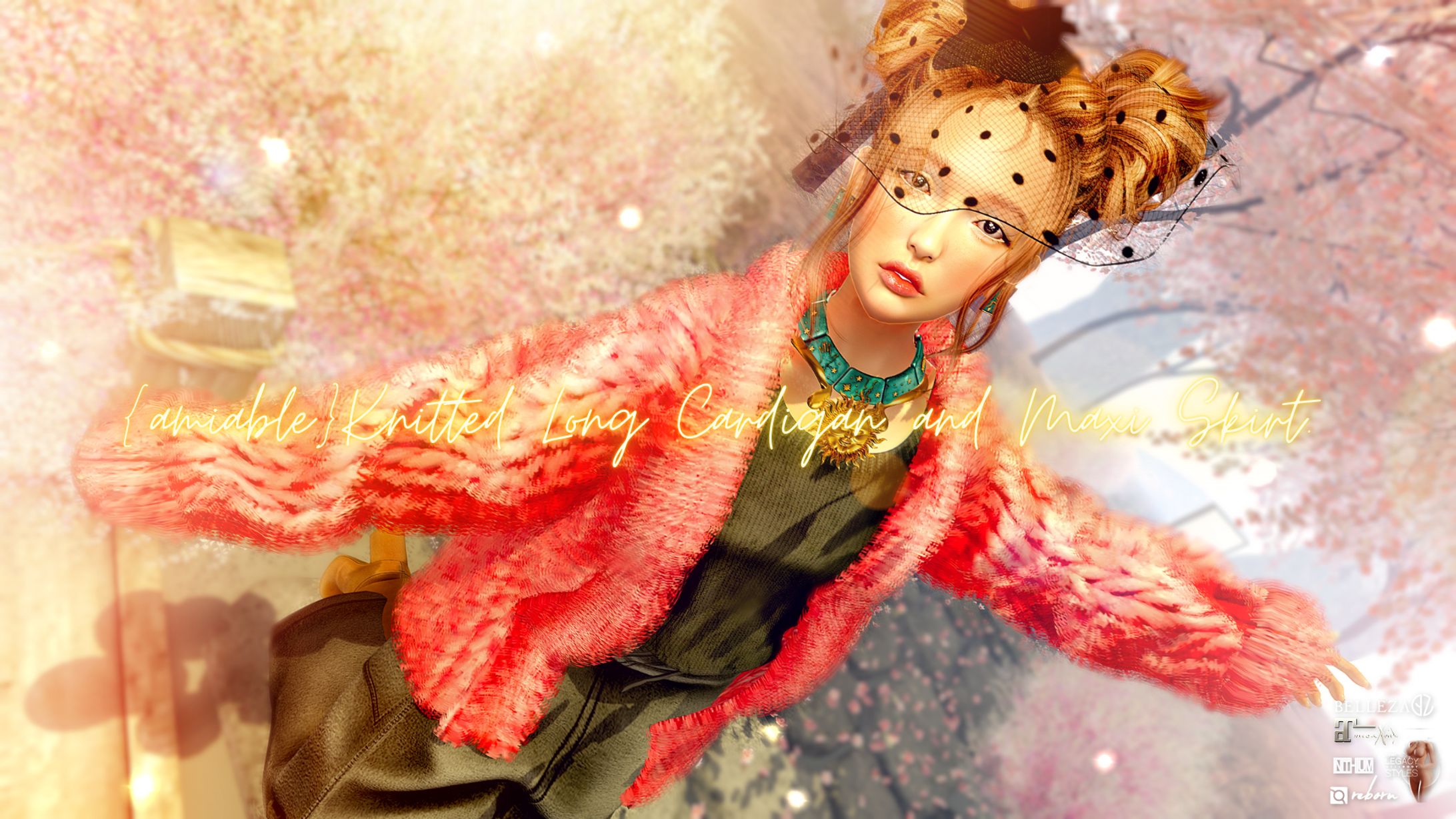 {amiable}Knitted Long Cardigan & Cargo Maxi Skirt＠the C88(Special SALE).-1