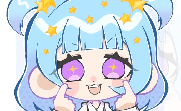 月と星の女の子 オリジナルキャラ（SD）