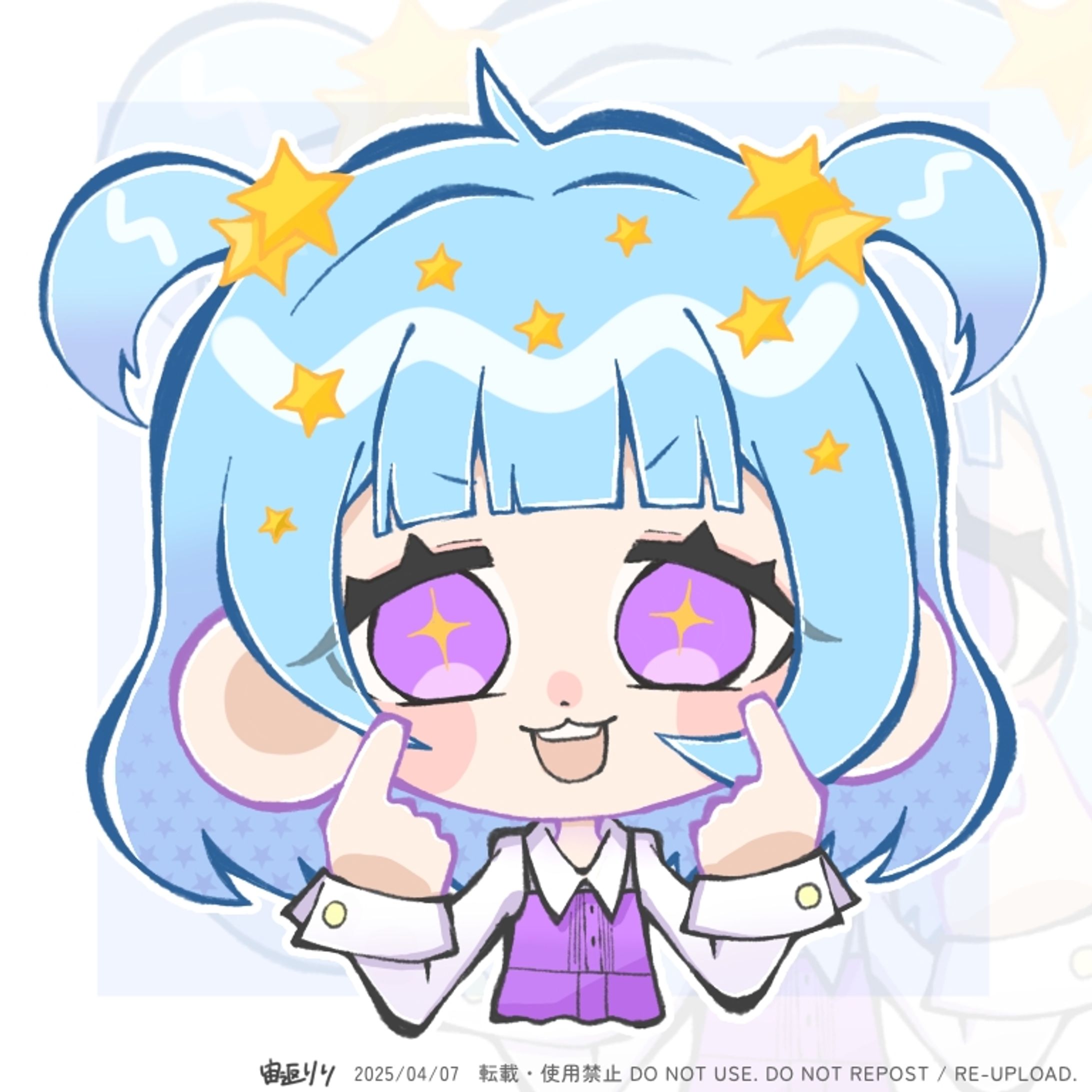 月と星の女の子 オリジナルキャラ（SD）-1