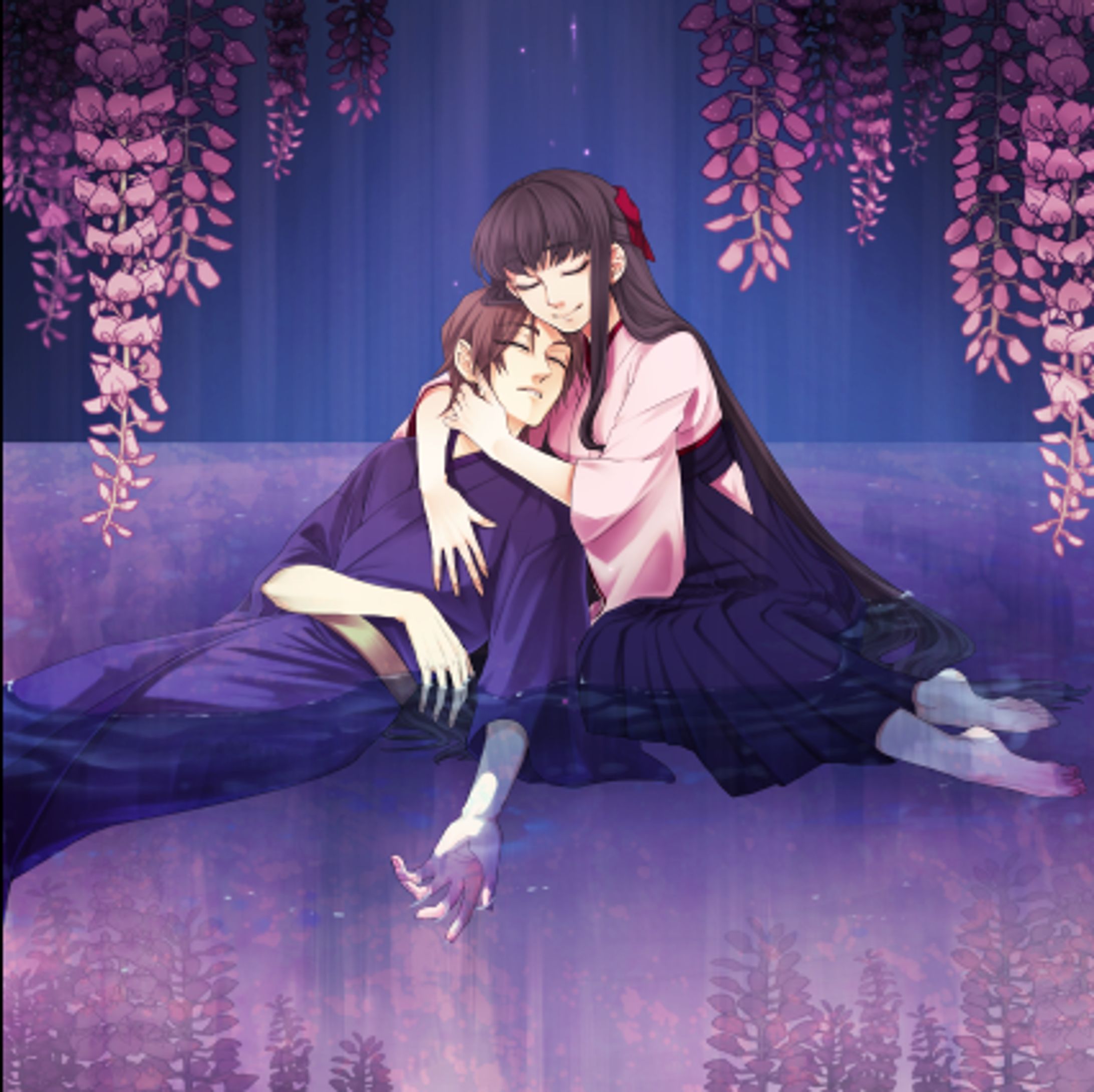着物男女イラスト-1