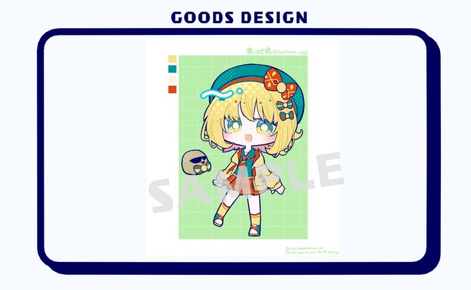 【グッズ用イラスト】Vtuber橘こむぎ様