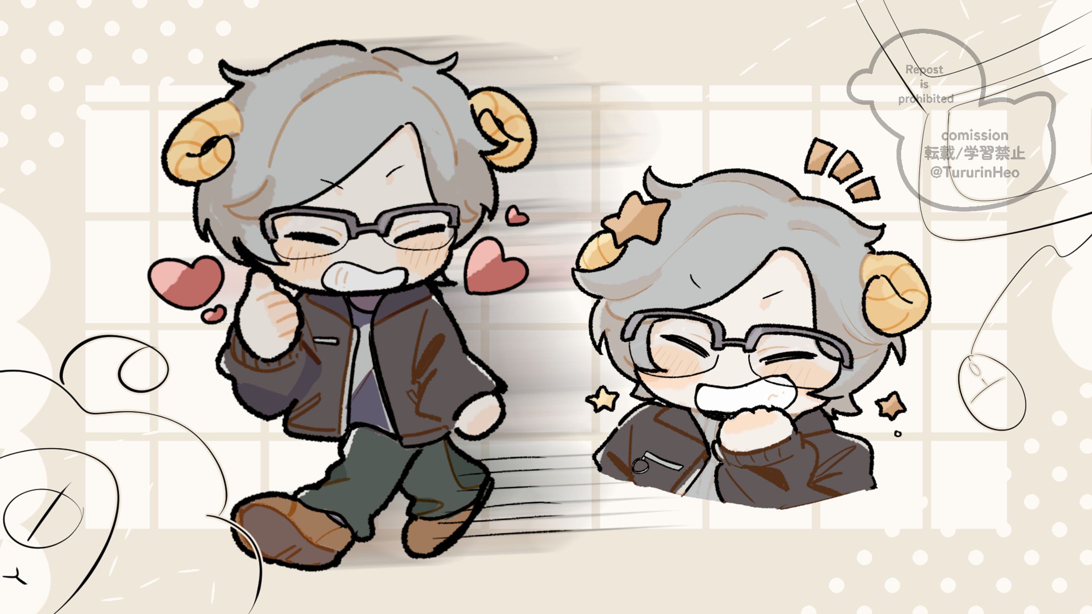 ミニキャライラスト（ゆるめ）-1