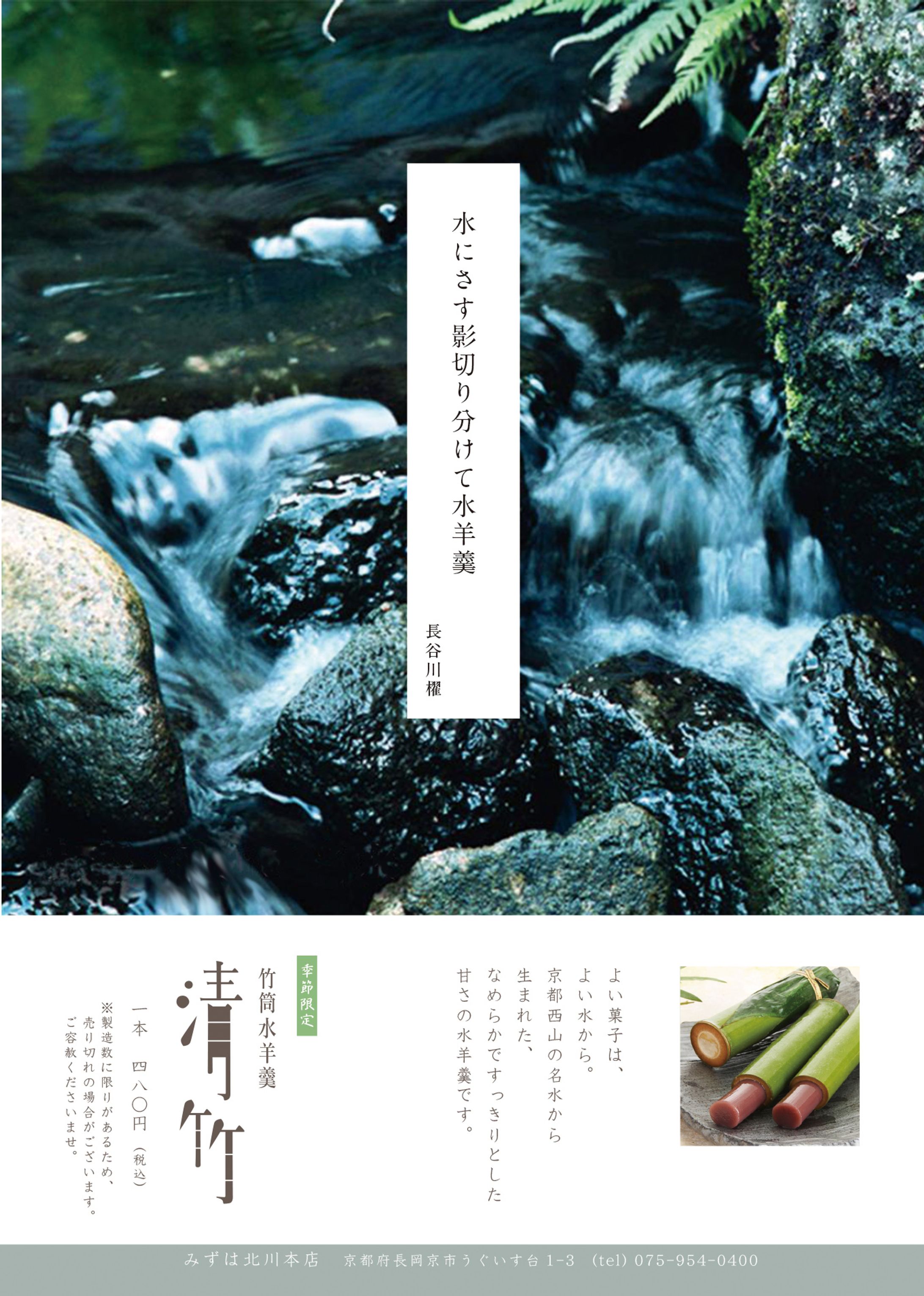 竹筒入り水羊羹の広告デザイン-1