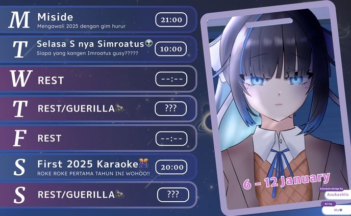 📆 Selena AmariS Schedule Design