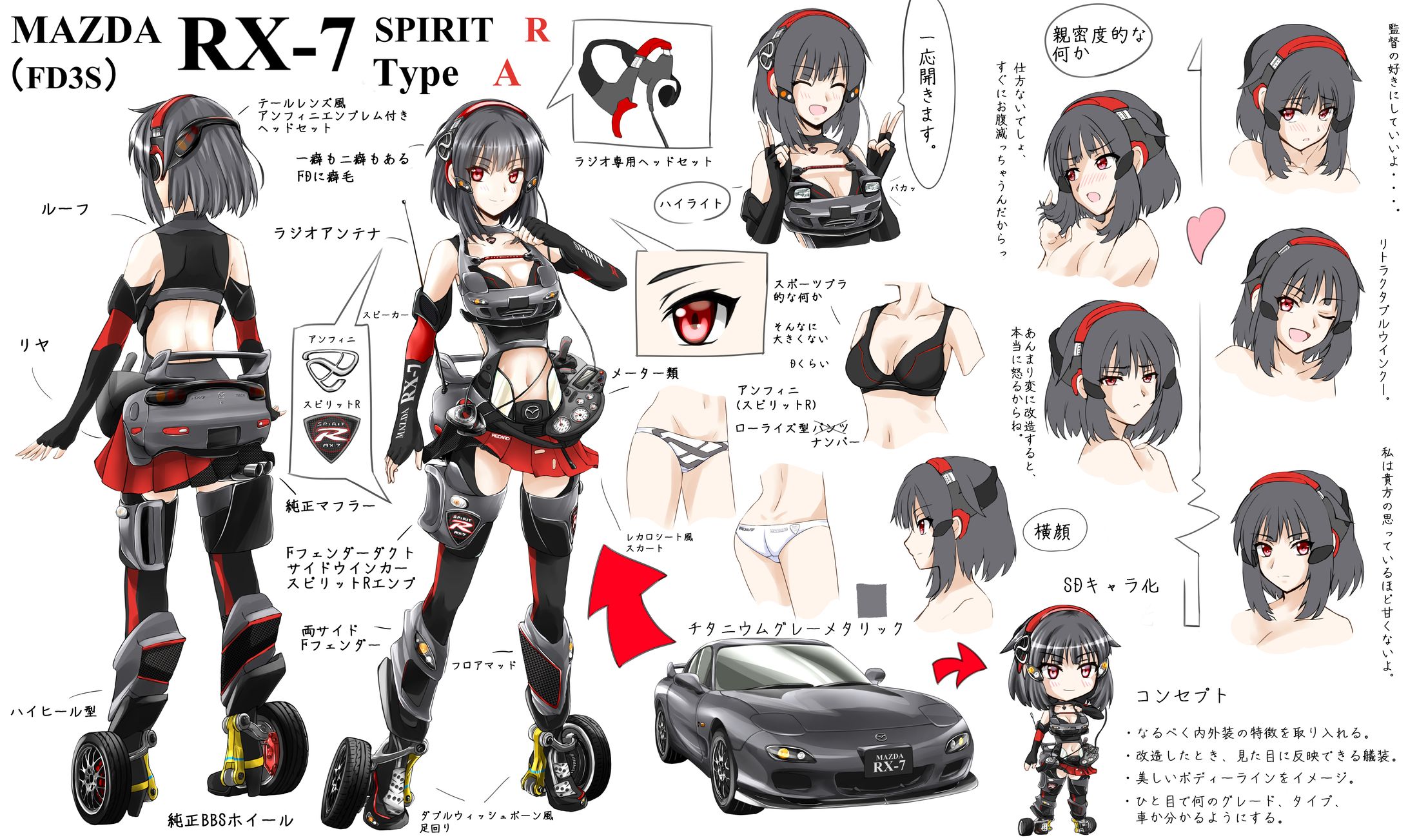 車　擬人化　設定-1