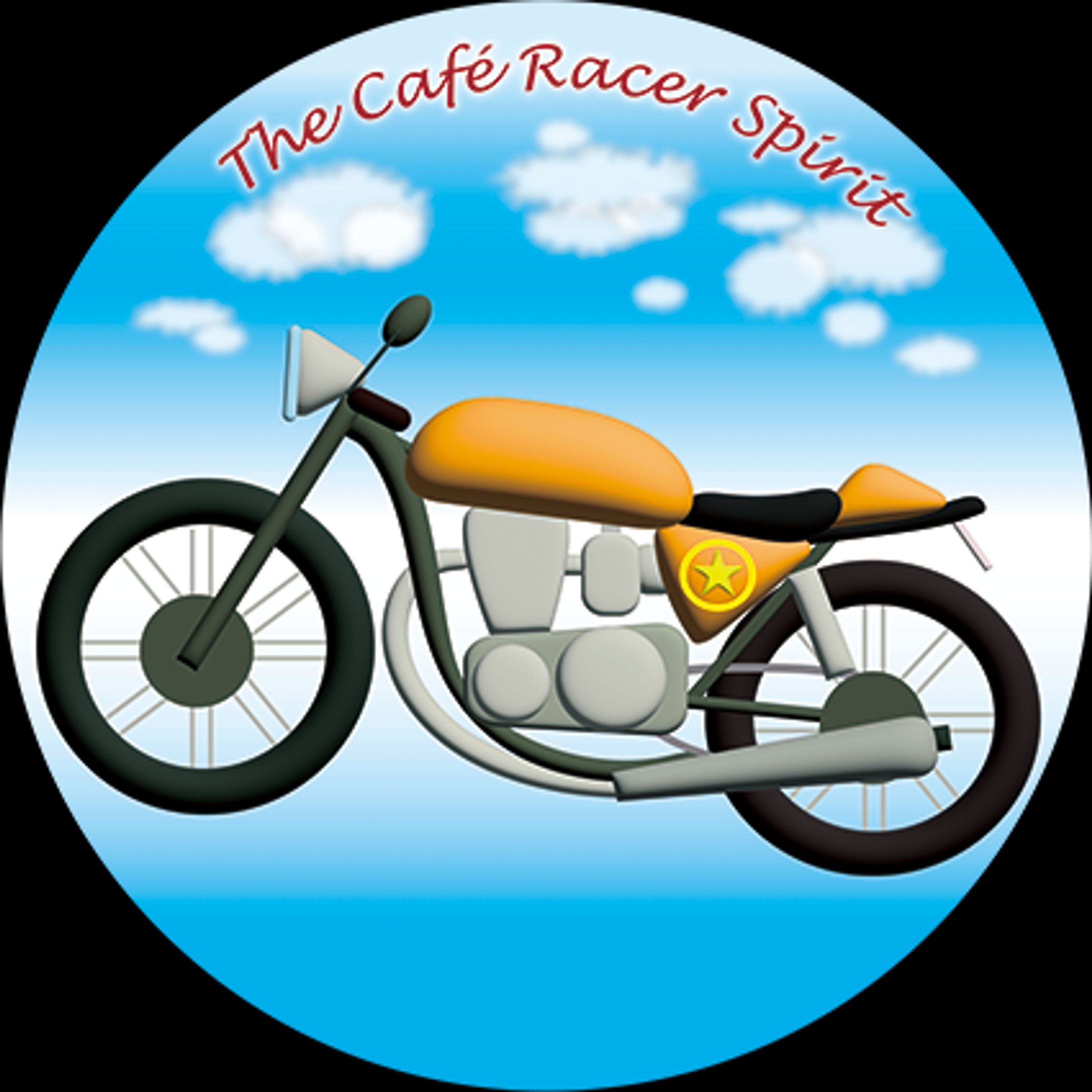 カフェレーサースタイルカスタムバイク（キーホルダー用イラスト提供）-1