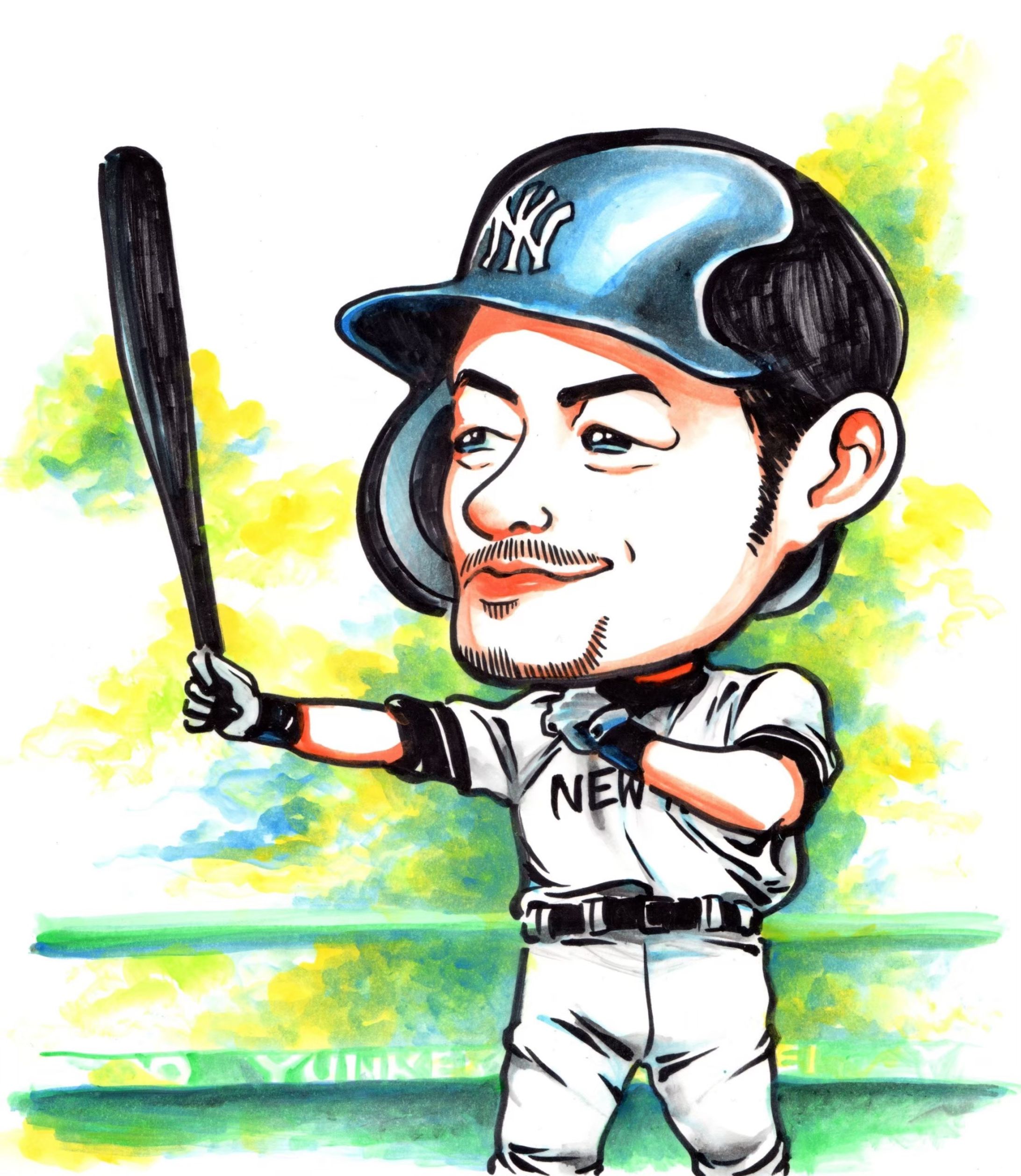 【似顔絵】イチロー-1