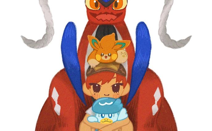 旅の相棒たち！

Traveling Companions!

 #ポケモンイラスト  #コライドン  #ニャオハ  #パモ #クワッス  #ホゲータ  #イラスト
 #pokèmonart #fanart  #illust  #sprigatito  #fuecoco  #quaxly  #pawmi  #koraidon #oc  #pokemonscarlet 
#しろみのおさかなの絵