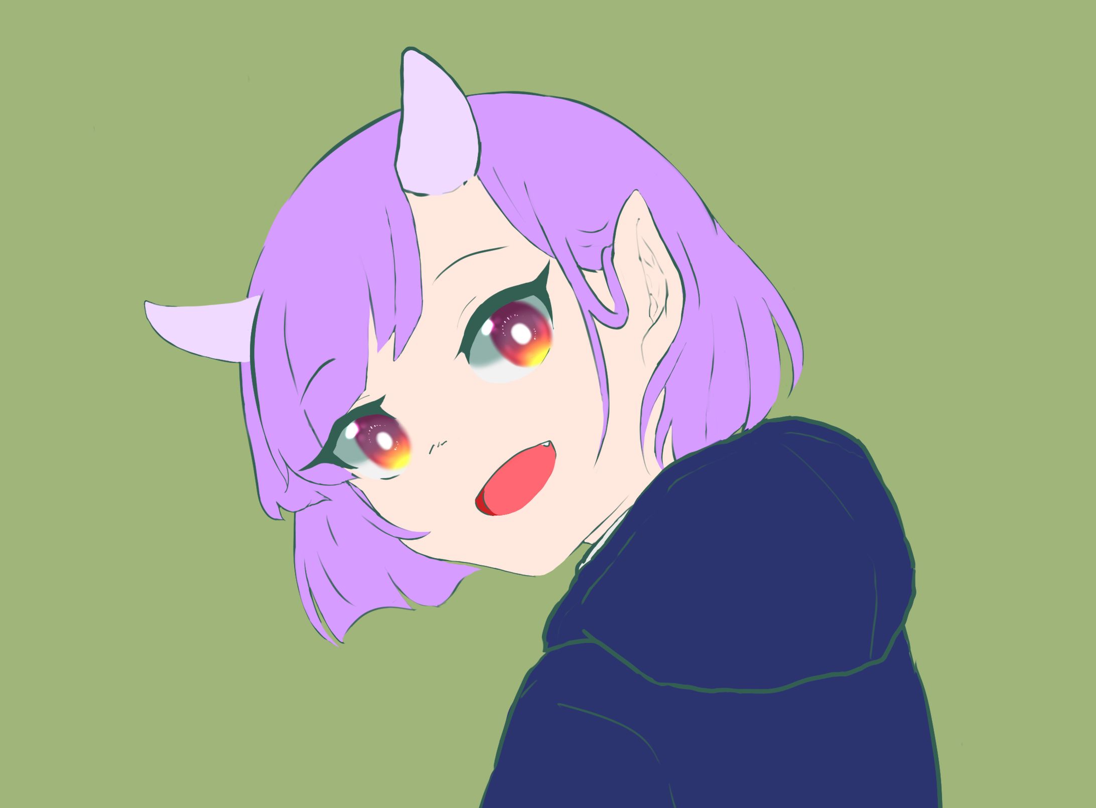 鬼の娘(ラフ)-1