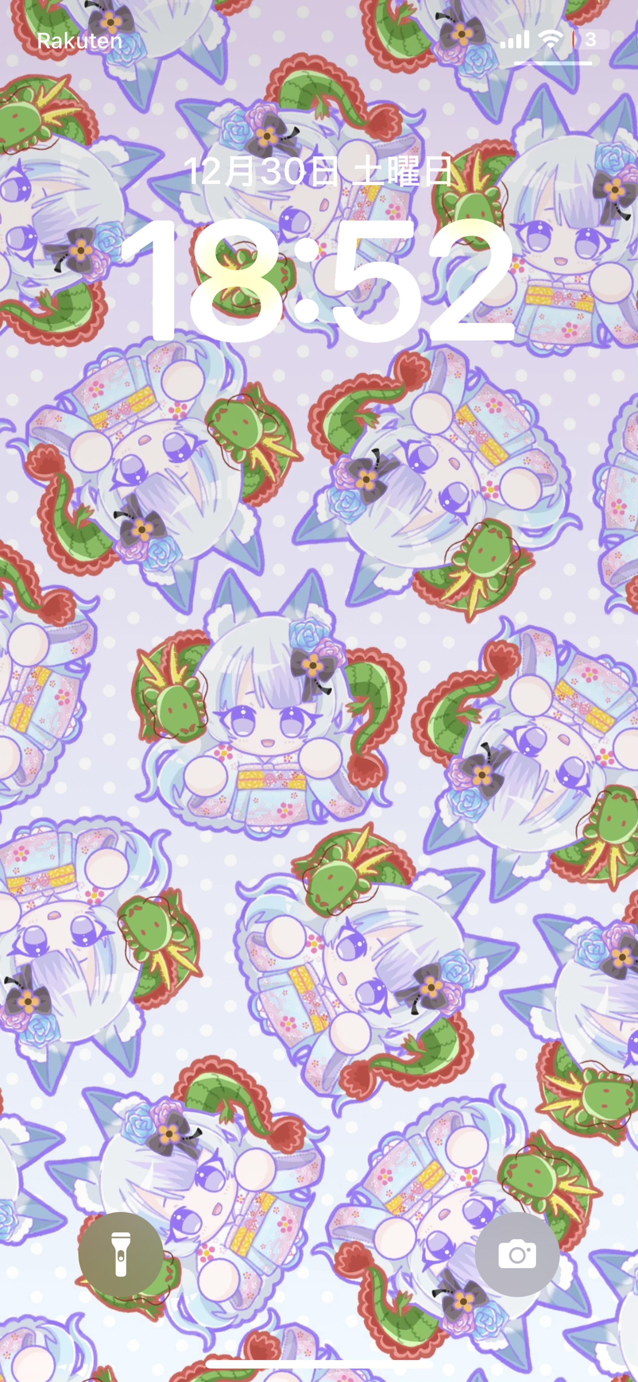 【ご依頼】VTuber紺白様のスマホ壁紙-1