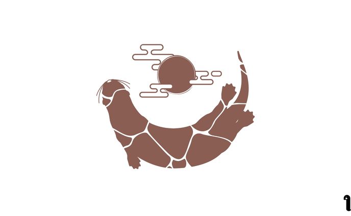 獺月書房様　モノトーンロゴ