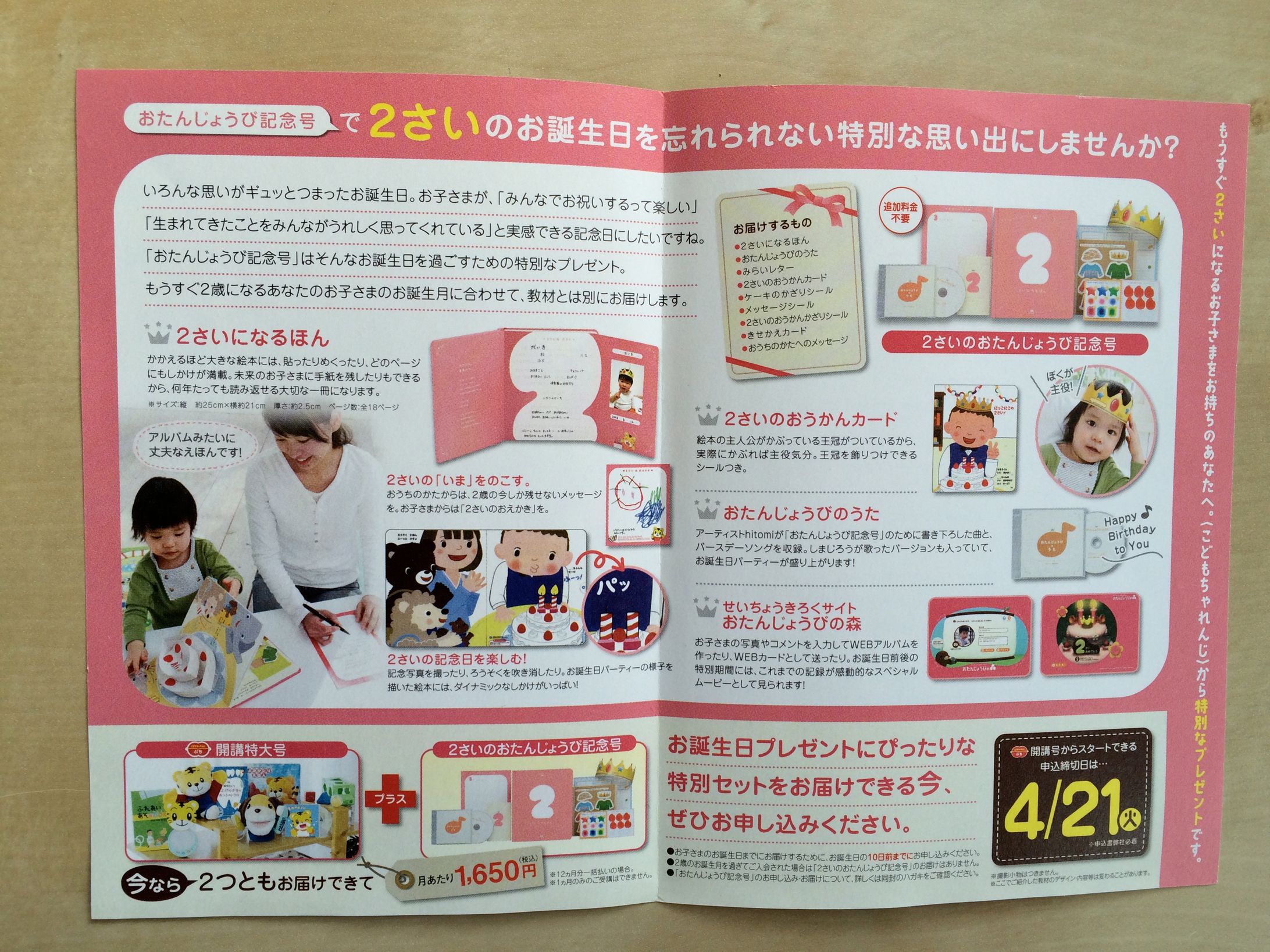 幼児向け通信教育 DM-1