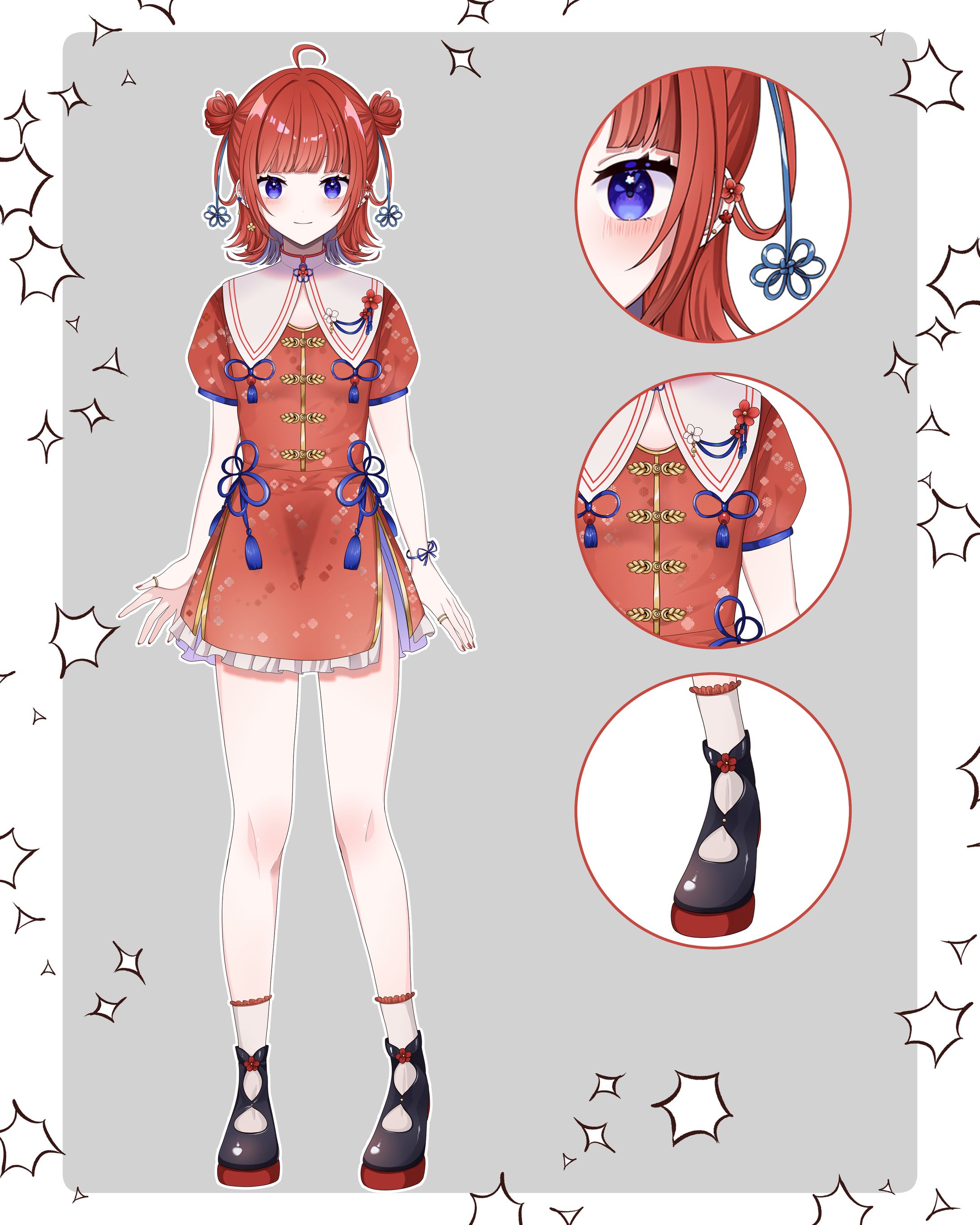 りーはおちゃん立ち絵(パーツ分けあり) オリジナル絵-1