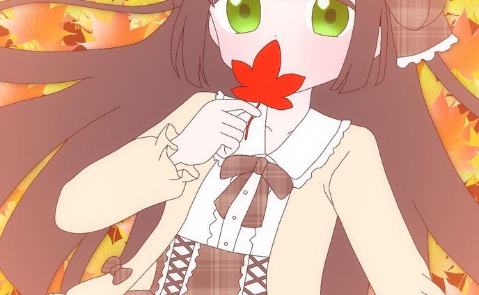 紅葉ちゃん🍁
#イラスト　#お絵描き　#デジタルイラスト　#illust #illustration #女の子　#紅葉　#もみじ　#秋