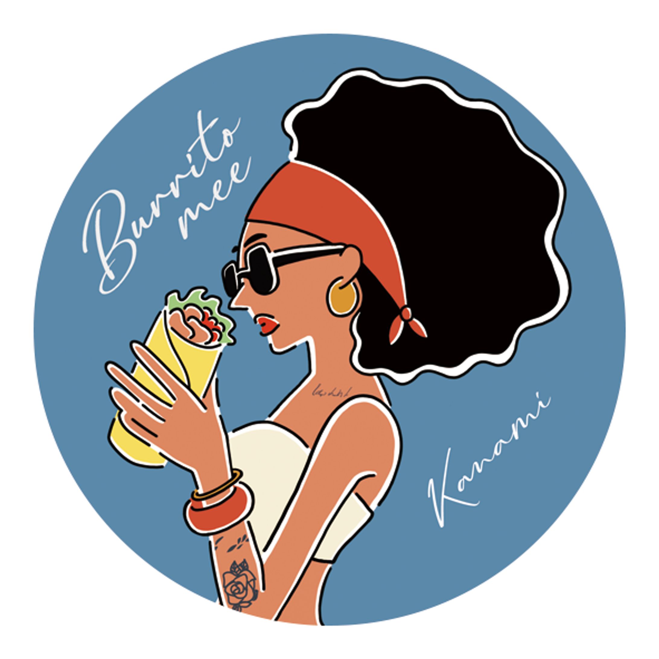 ブリトー屋さんのステッカー-1