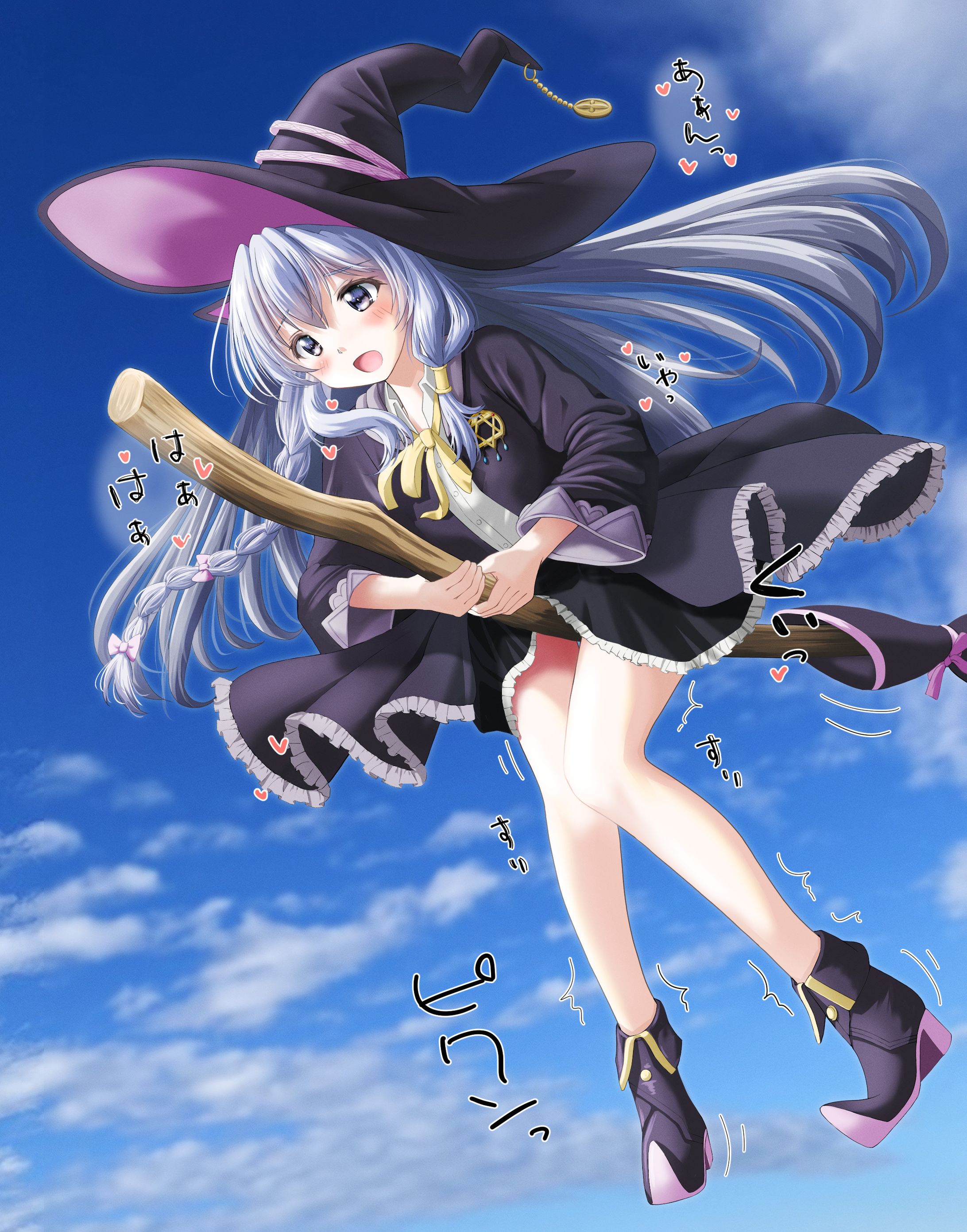 箒にまたがるイレイナちゃん-1