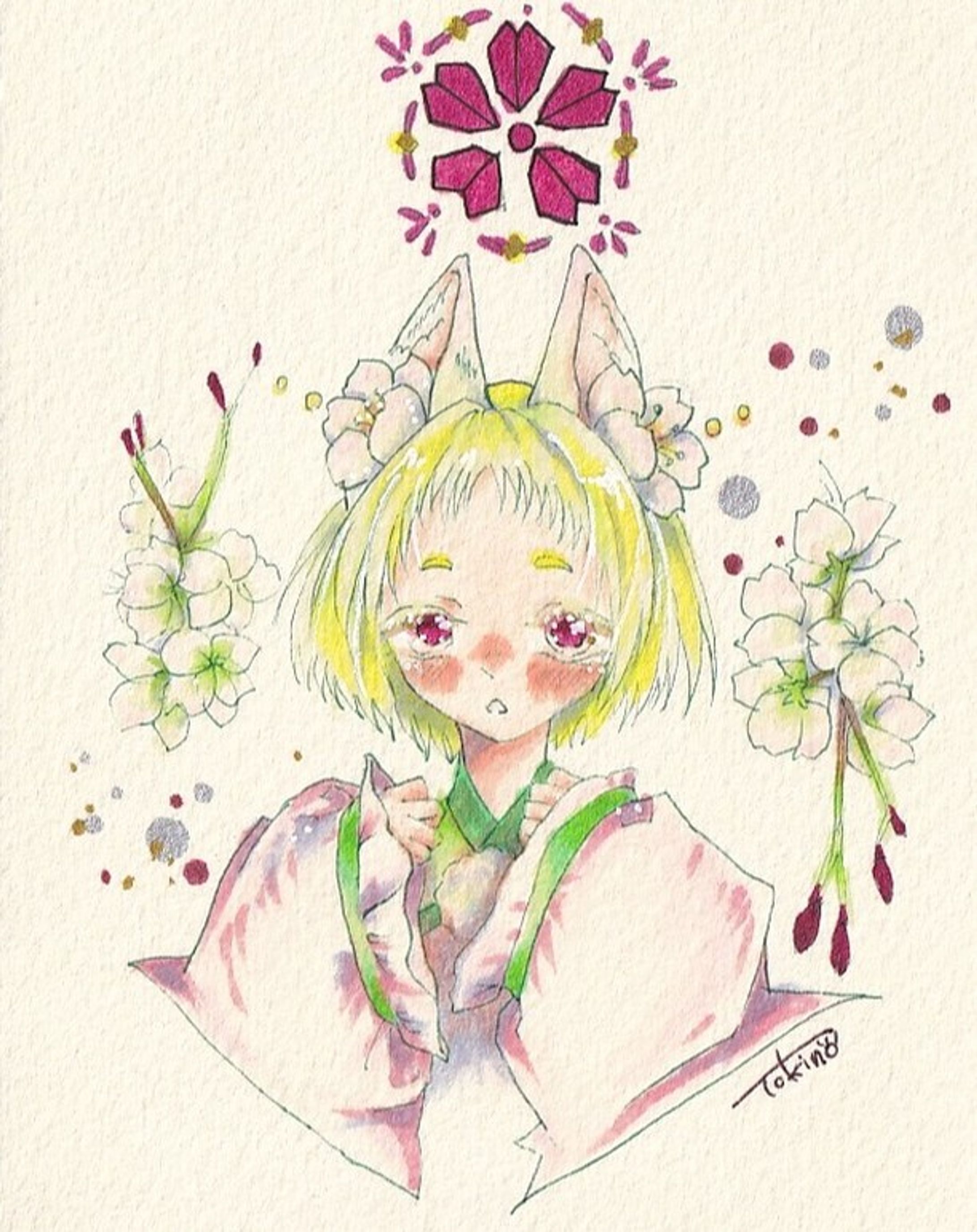 桜狐の咲卯。

思えば、描くときに書道の教えをお借りしている気がします。
右手が震えなくなったらいいのにな。

#illustration 
#ドローイング-1