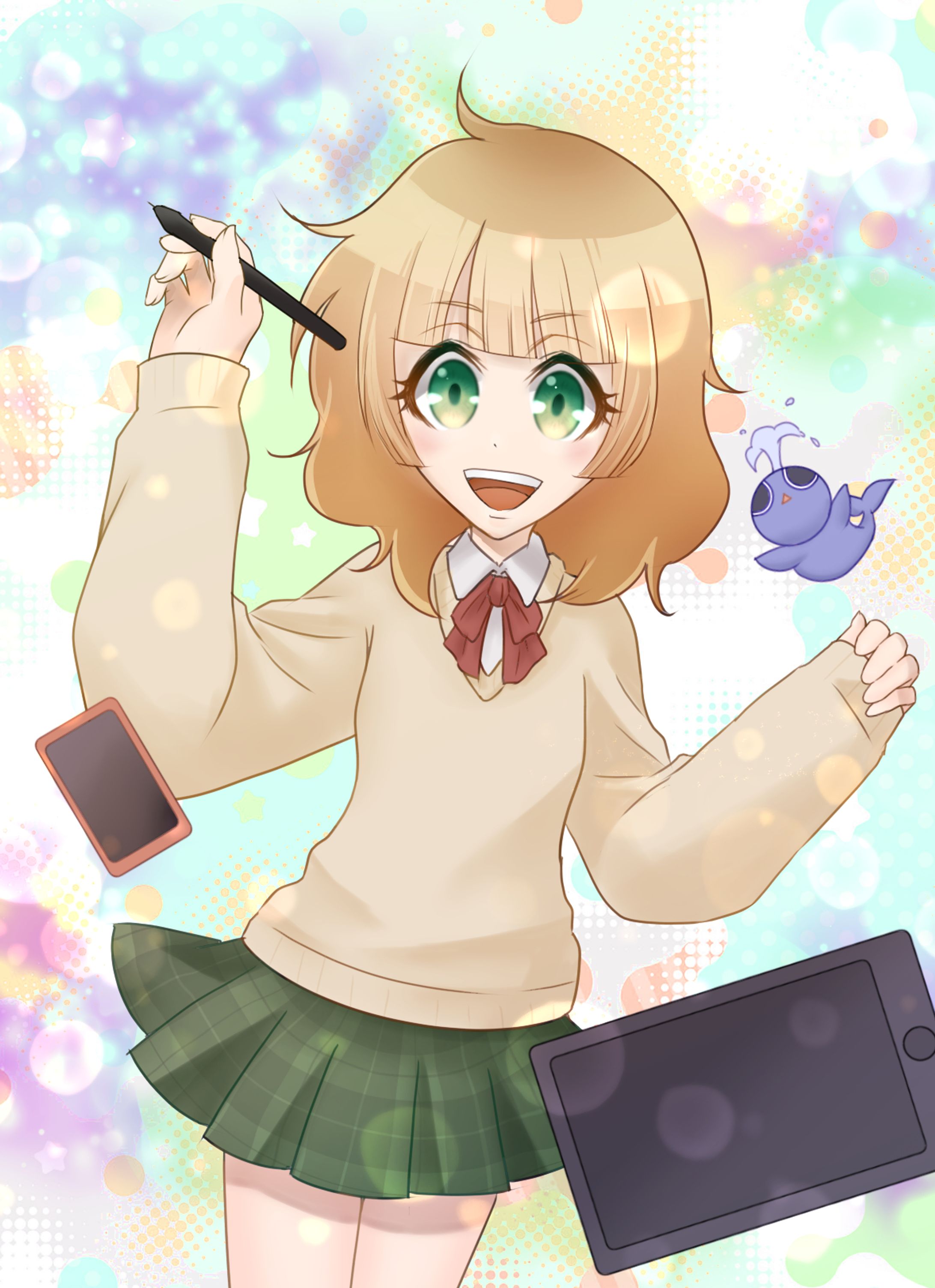 女子高生（絵描き）-1
