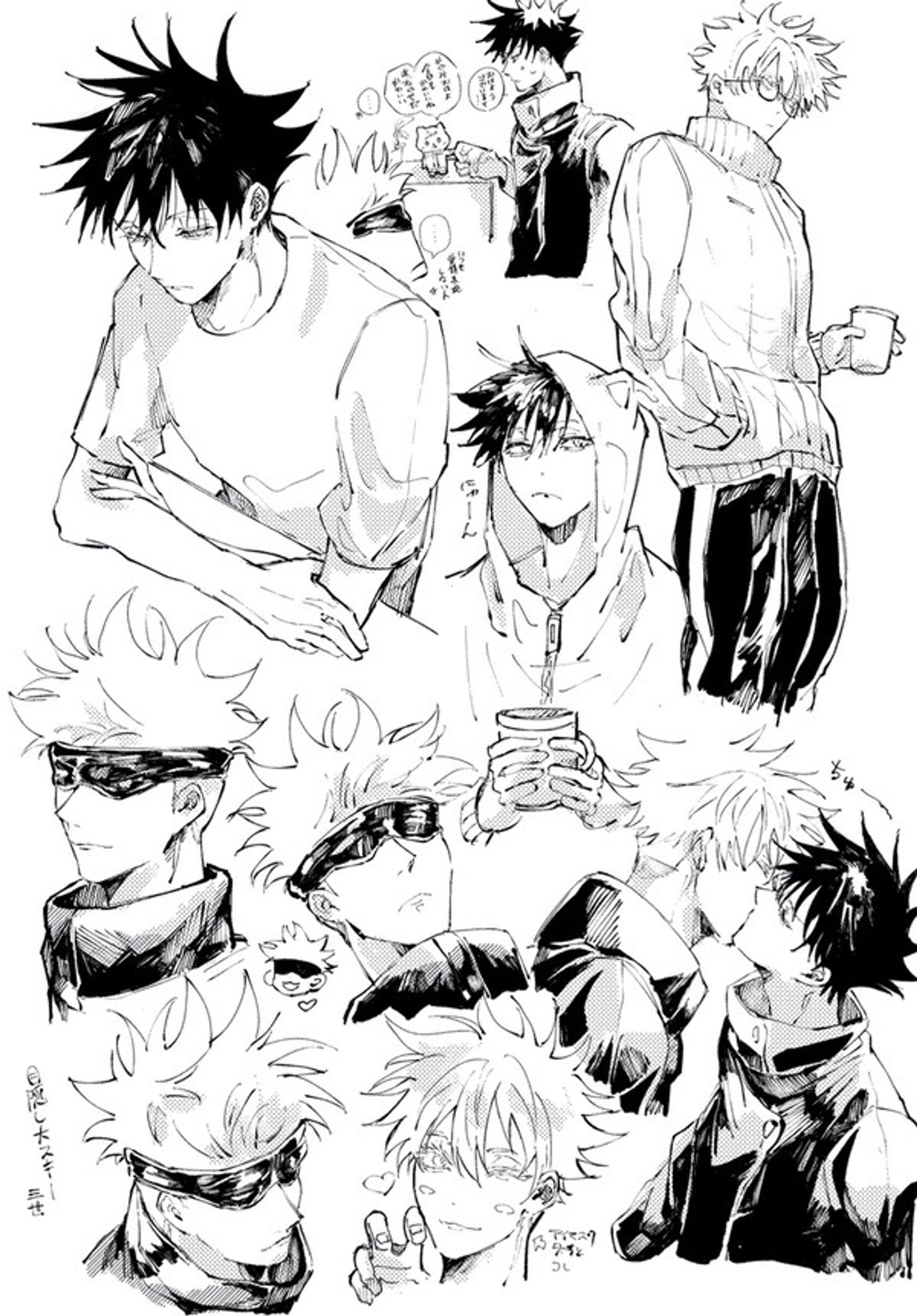 二次創作：漫画ラフ＋白黒絵-1