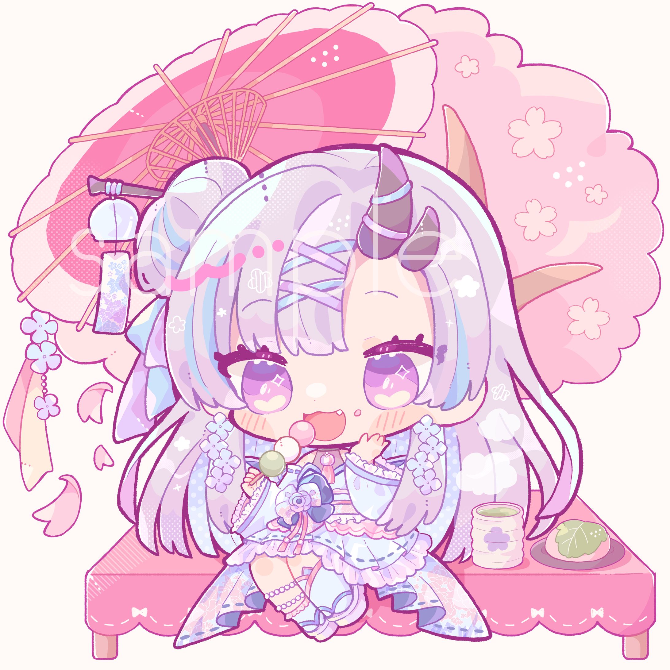 花鞠ゆら様グッズ用SDイラスト-1