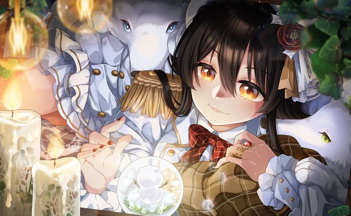 リアン・アニマリア・椿✦二周年グッズ用イラスト