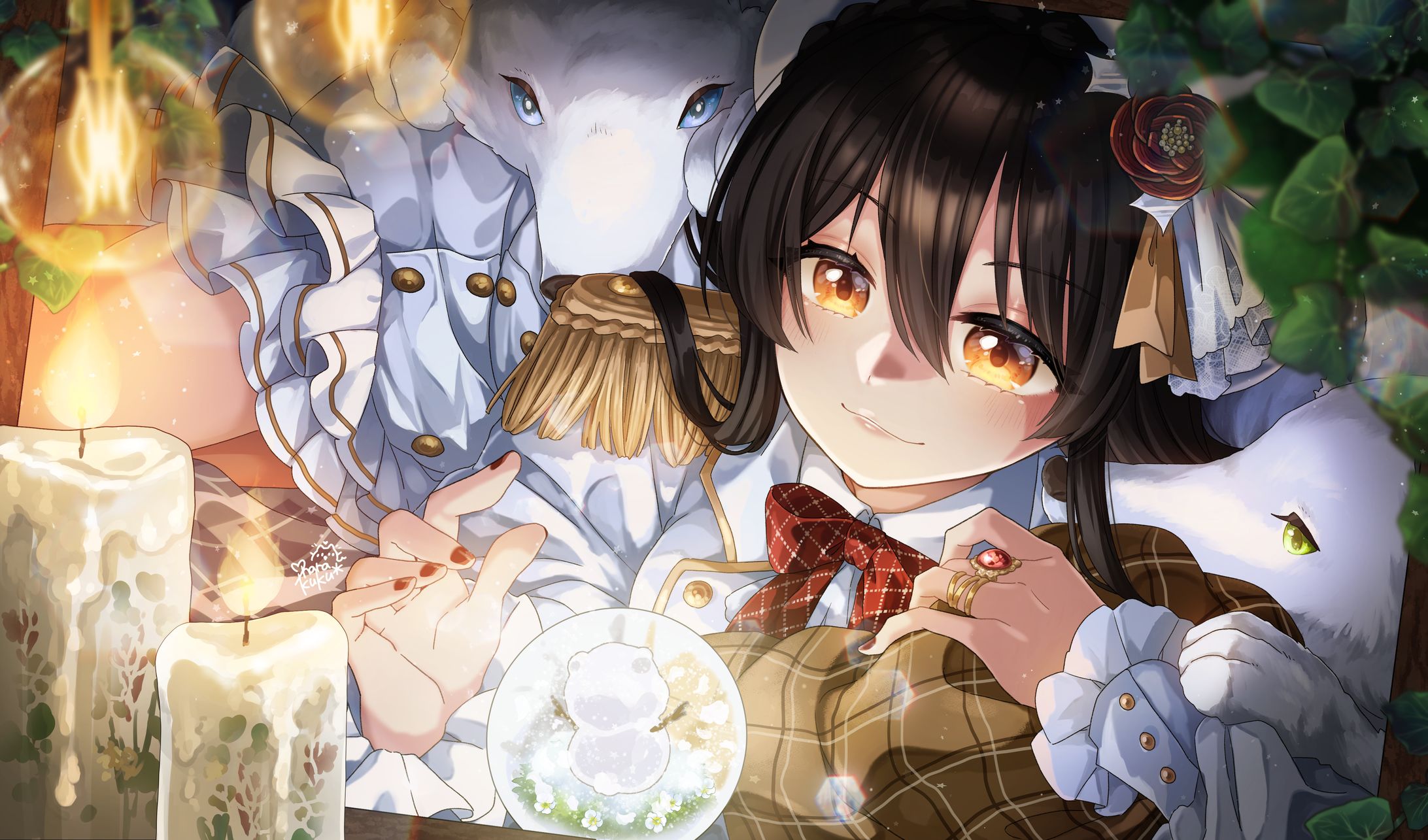 リアン・アニマリア・椿✦二周年グッズ用イラスト-1
