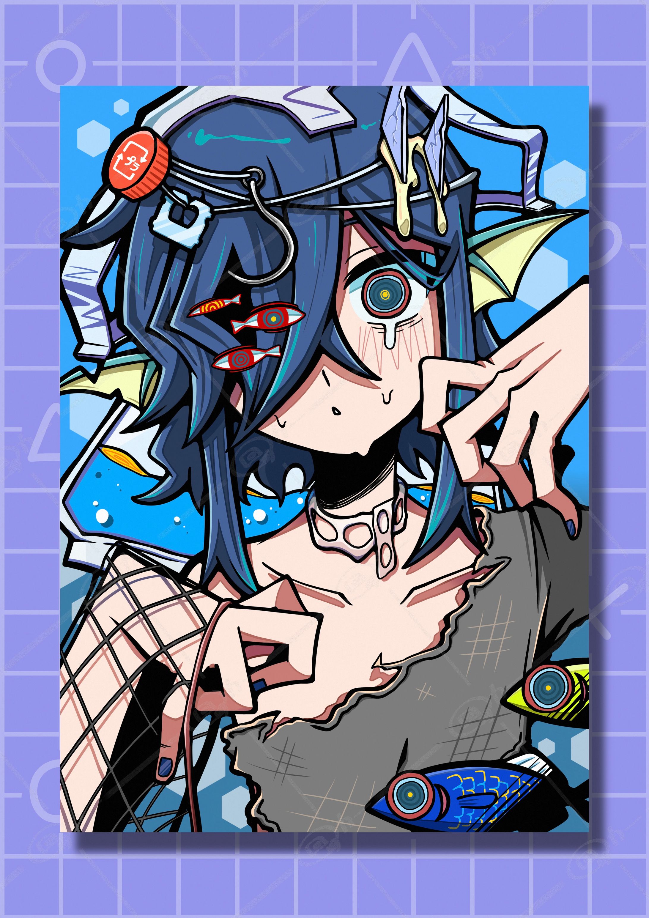 【オリジナル】学校提出用1枚絵イラスト-1