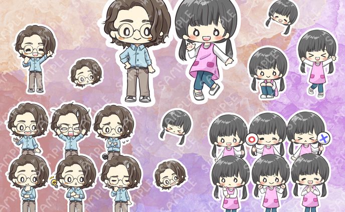 インスタ用キャラクターイラスト