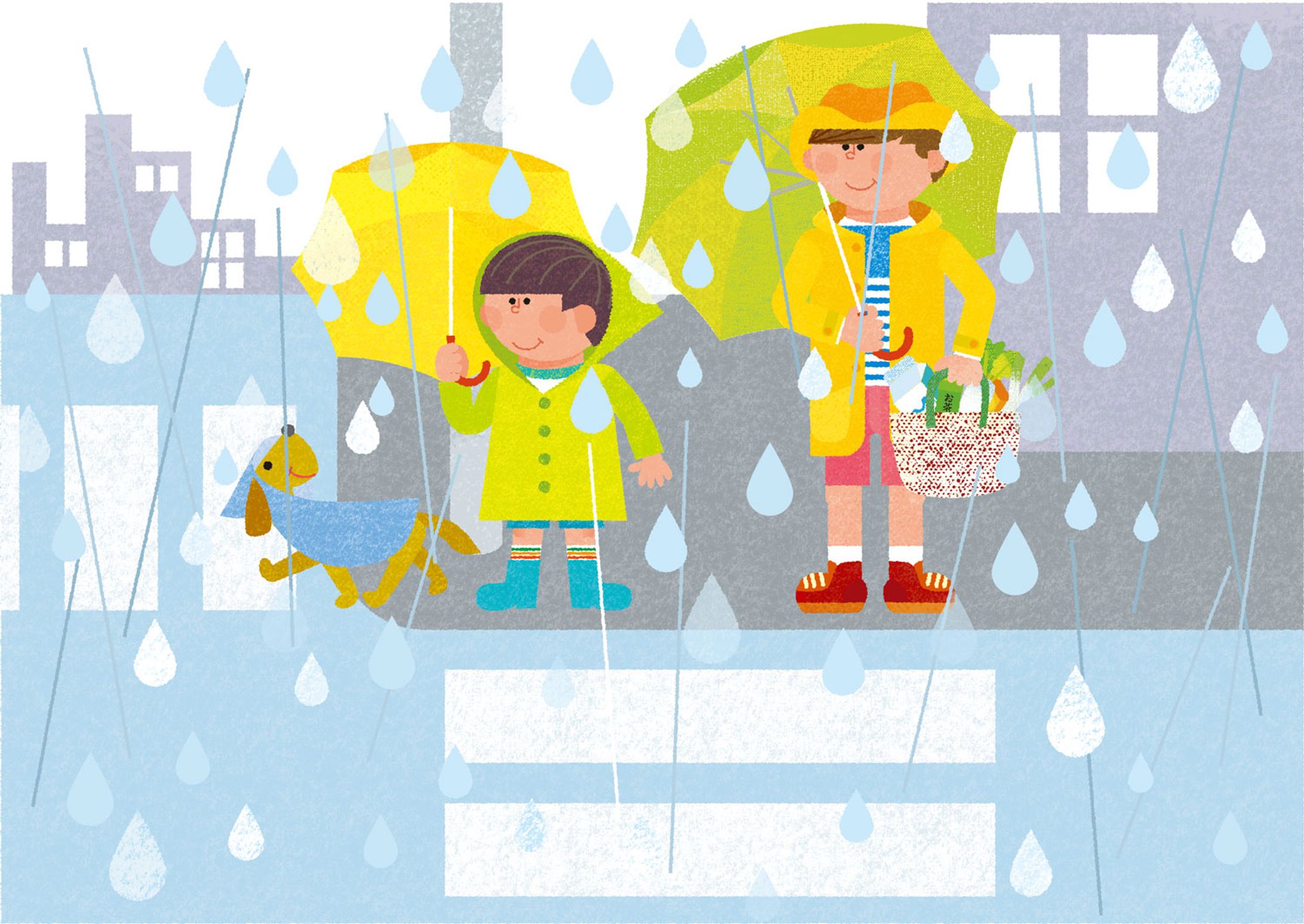 雨降る交差点-1