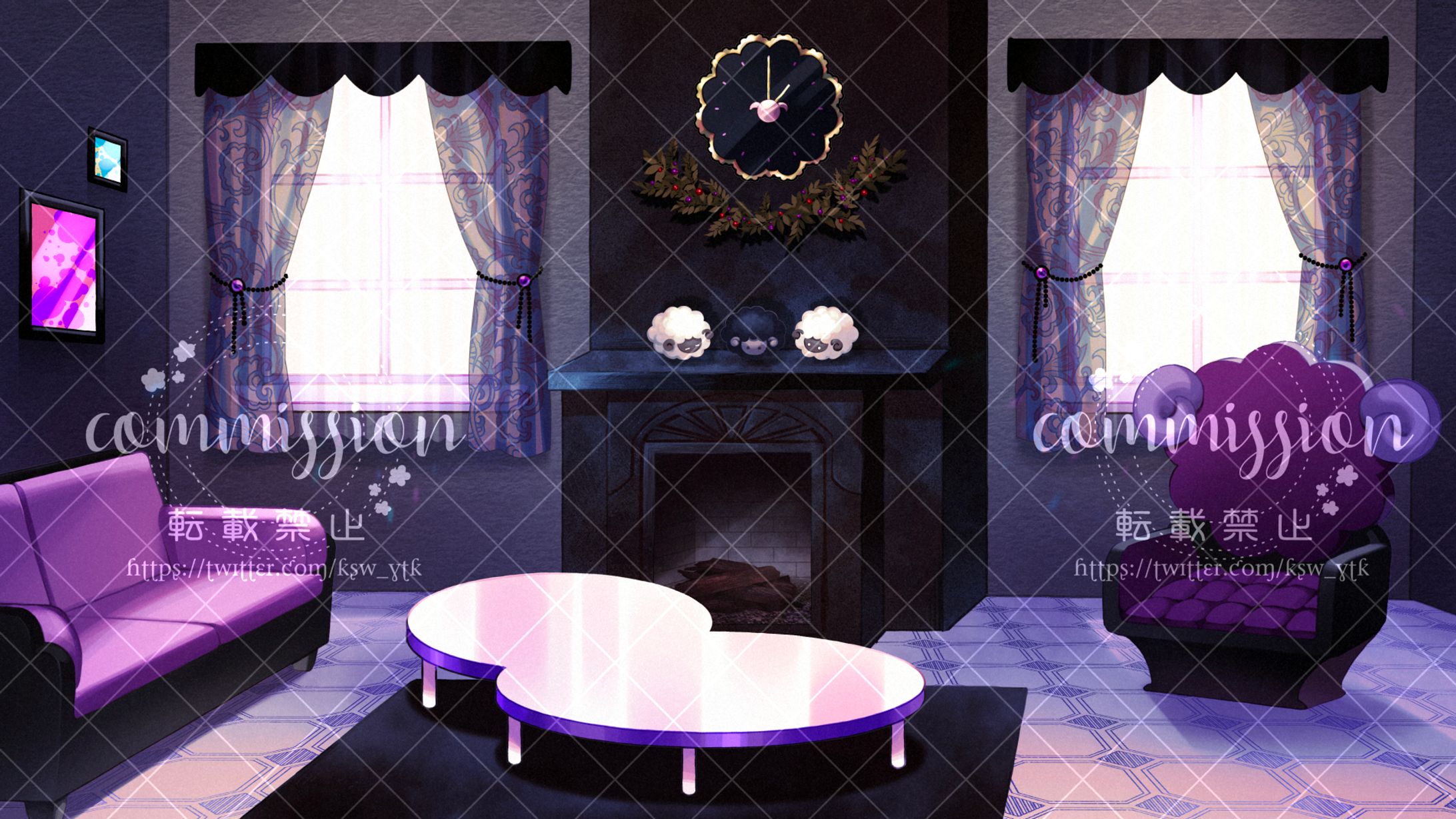 背景イラスト・配信枠デザイン-1