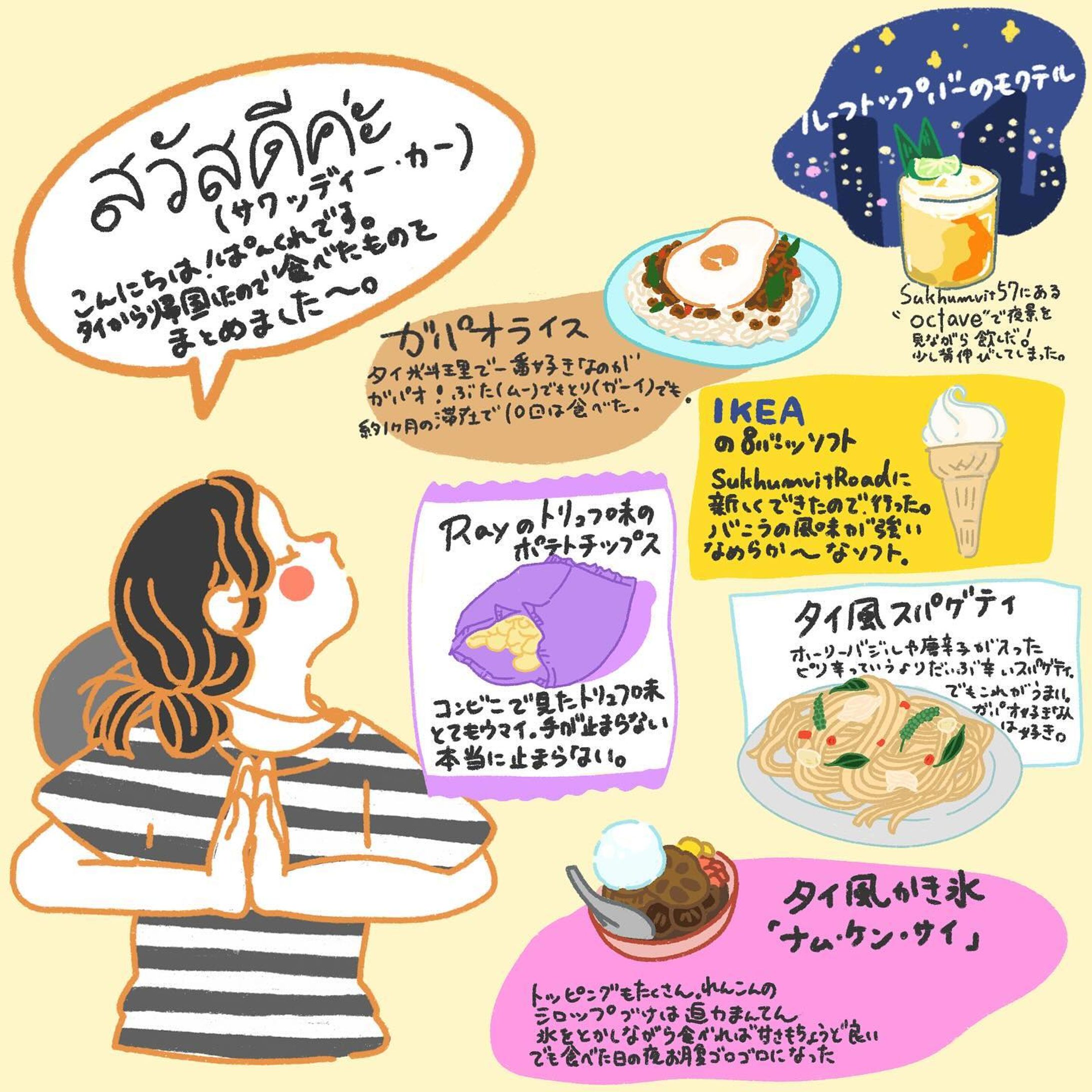 タイ滞在まとめ①

実は、つい先日までタイマッサージを習うためにバンコクに1ヶ月ほど滞在していました！（学校に通っていたのは4日間ほどでしたが、、、）
もともとタイには3年ほど住んでいたので、今回は少し帰省みたいな感じで、街を歩いたり、行きつけのカフェに行ったりとまったりバンコクライフを楽しみました☺️

#イラスト#イラストグラム
#procreate#イラストレーター#イラストレーション#女の子の横顔イラスト#女の子イラスト#お仕事募集中#アイコンイラストオーダー#タイ #バンコク旅行 #タイ料理 #thailand🇹🇭 
#illustrater
#illustrate#illust#illustrationart#illustgram-1