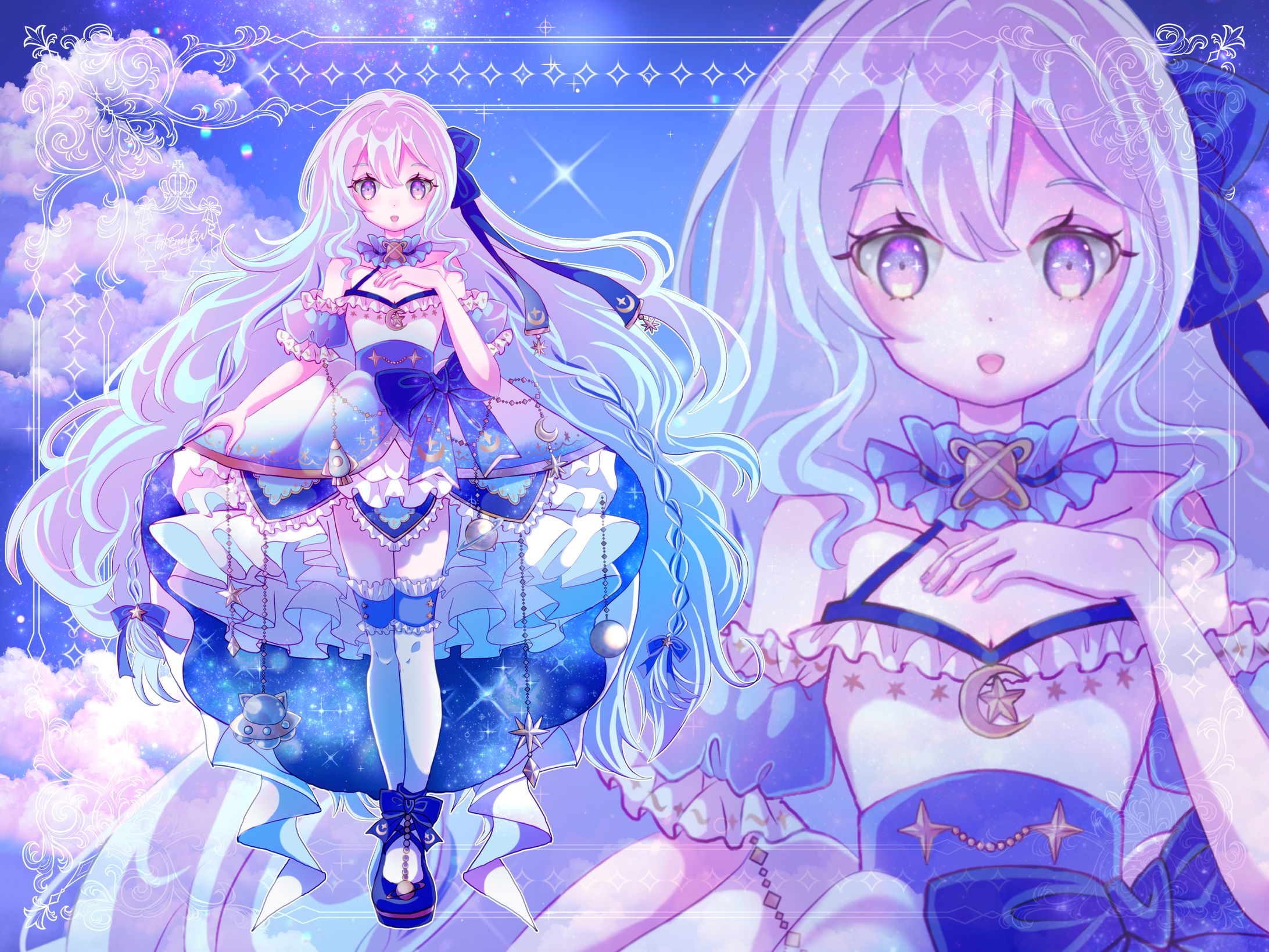 【お仕事】Vtuber・碧空月見様の新衣装イラスト-1