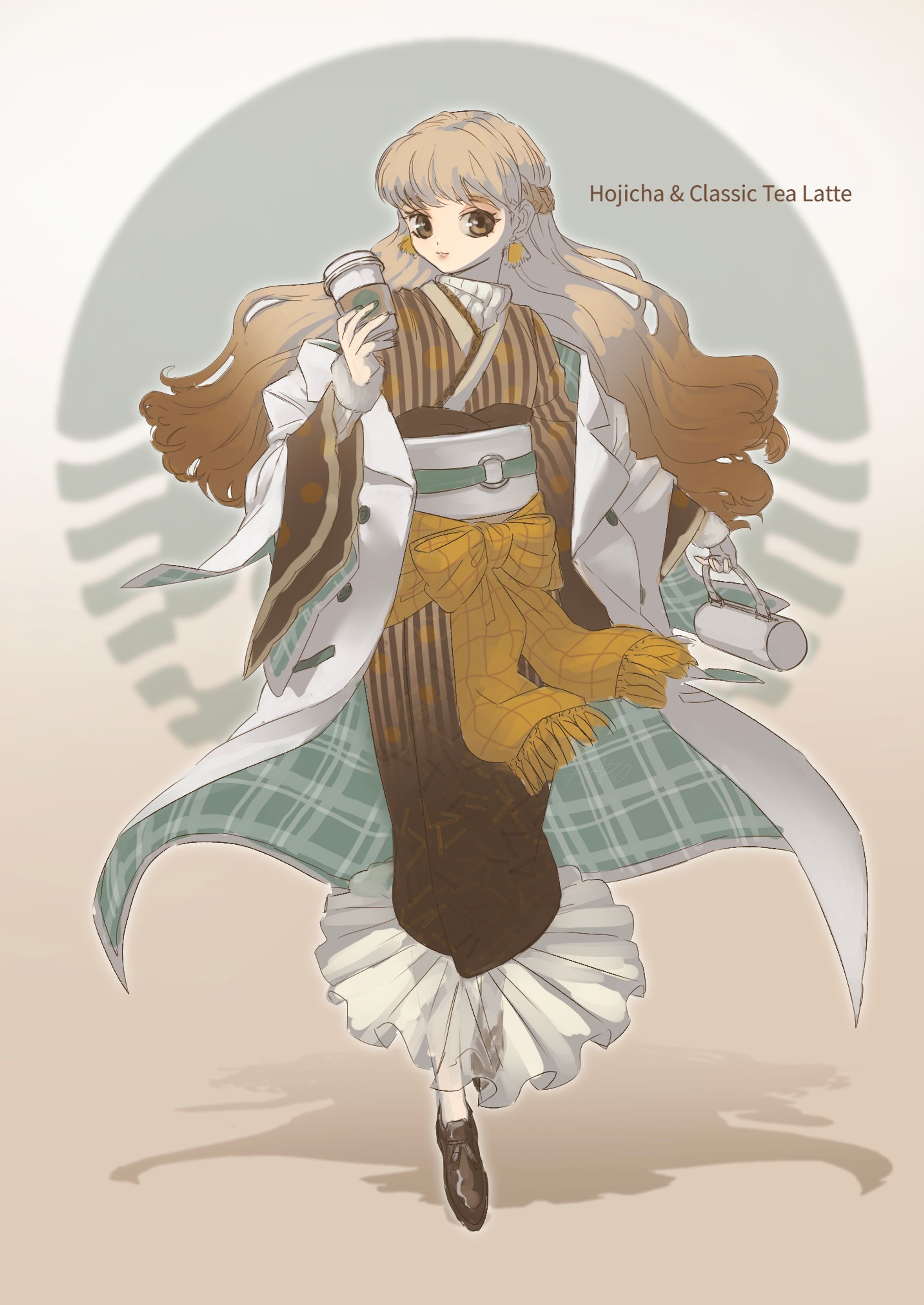 ほうじ茶クラシックティーラテの擬人化-1