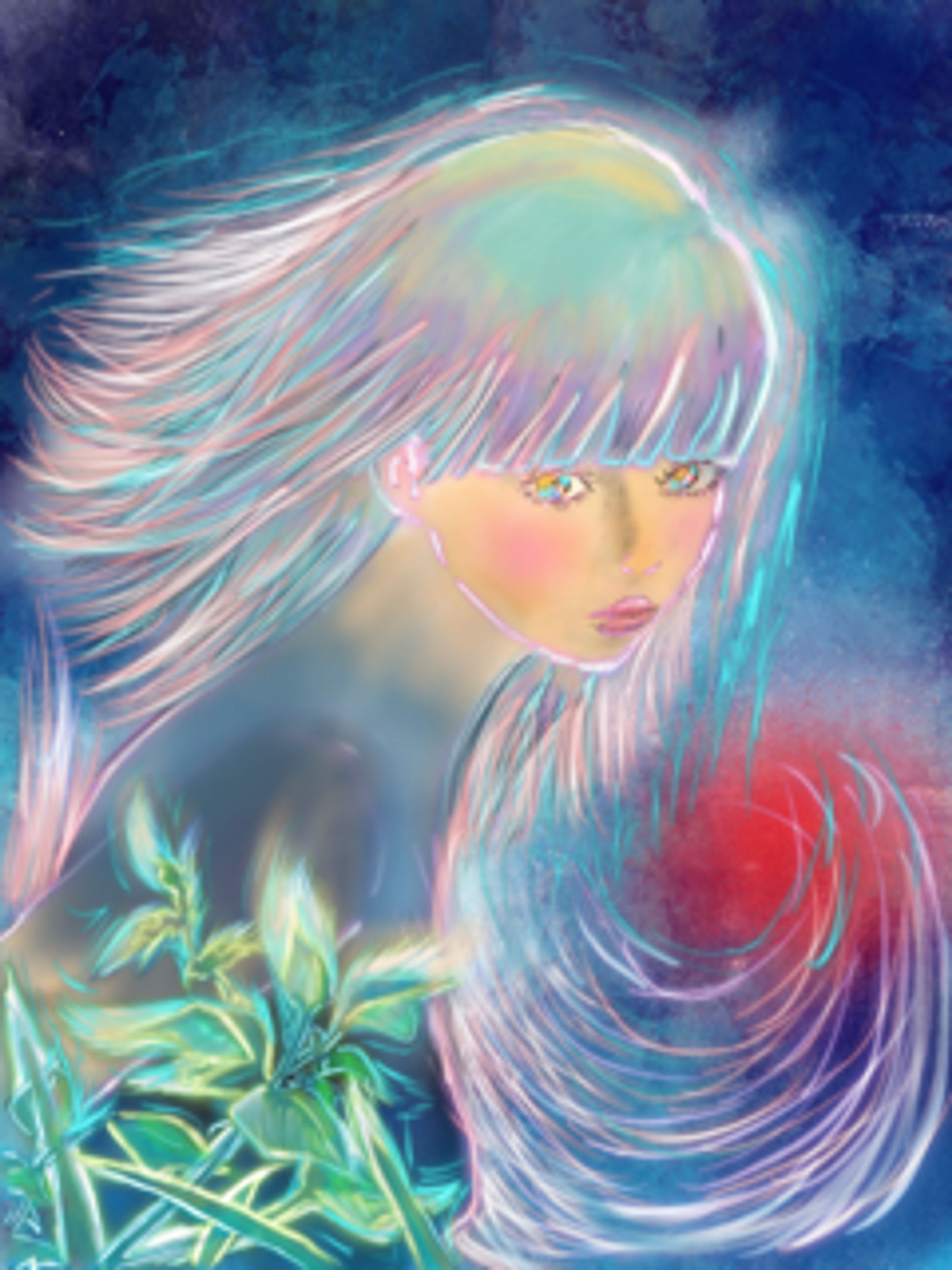 flower person in the dark暗闇の中の花の人-1