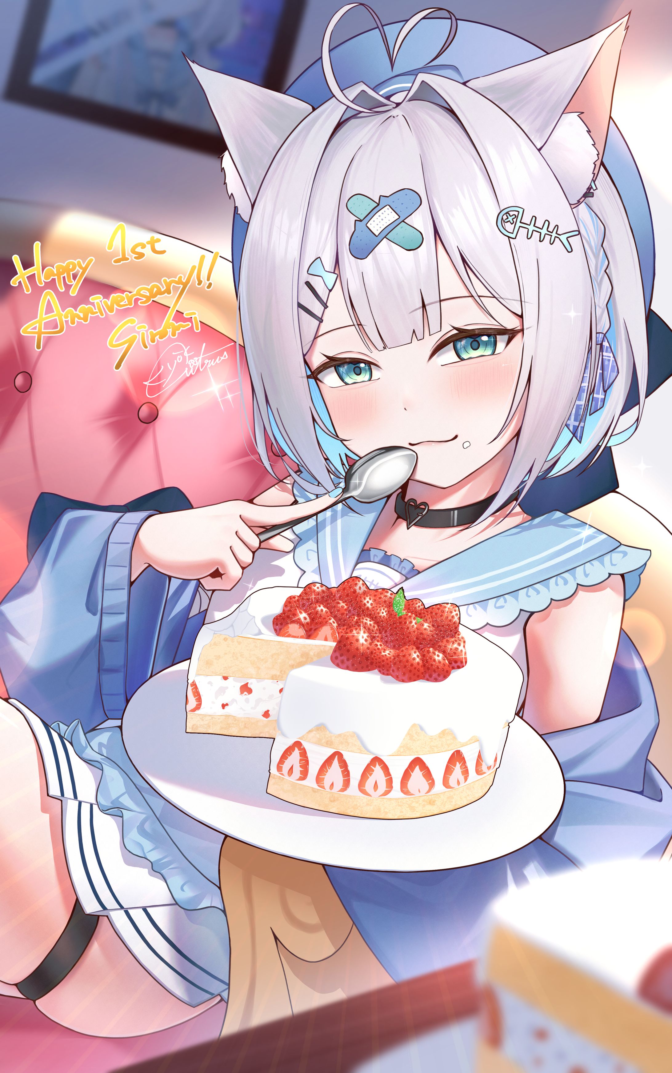 しろみちゃん1周年記念イラスト-1