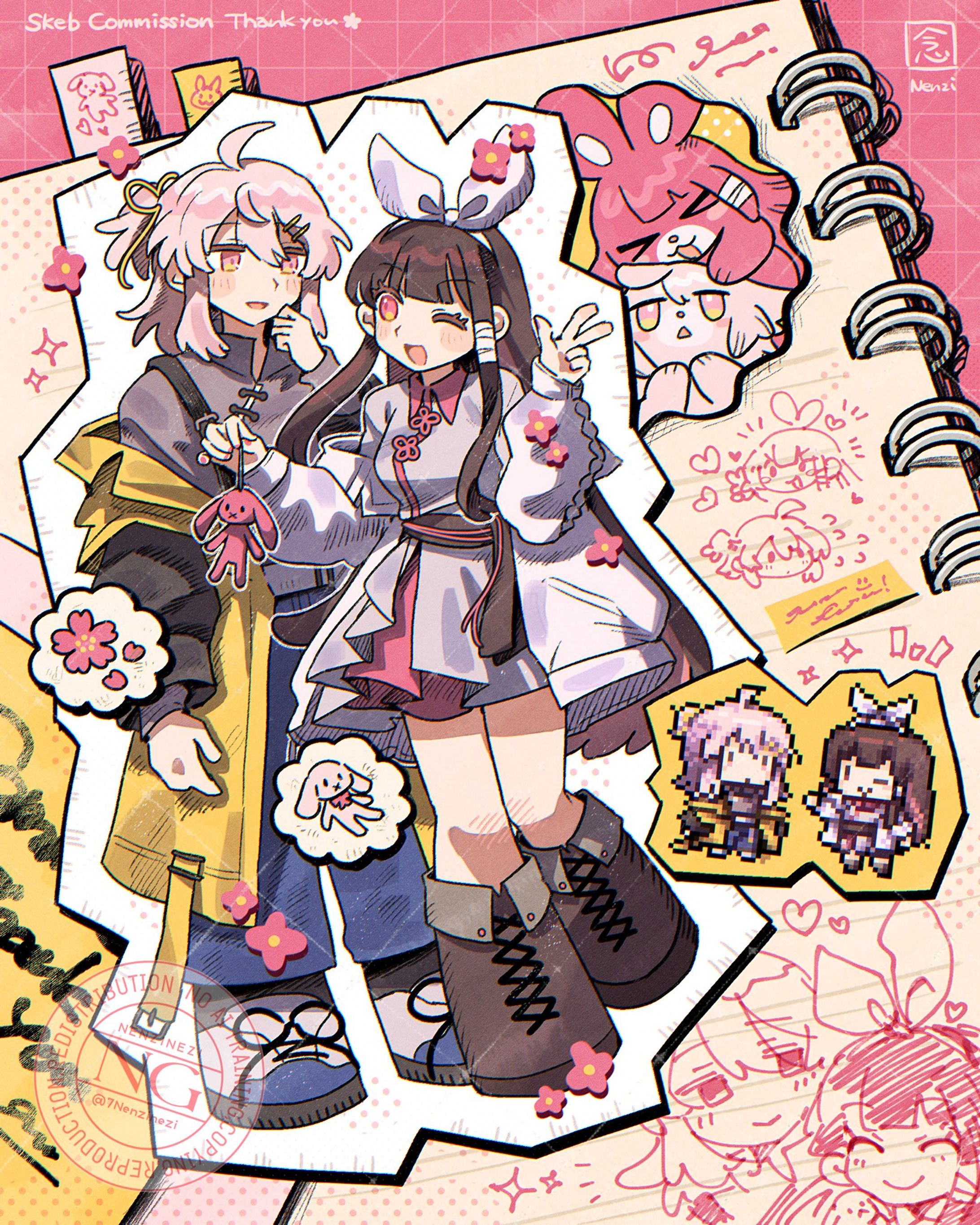 ご依頼  OC1枚絵+ドット絵【skeb】-1