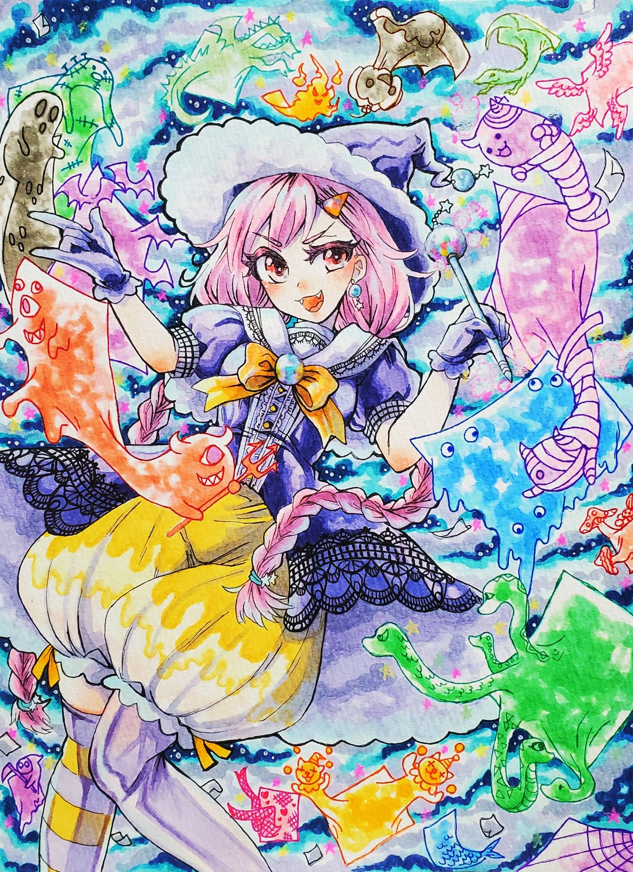 アナログイラスト/2022年コピックアワード応募作品-1