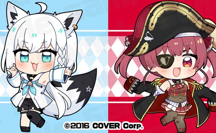 ホロライブ　白上フブキ　宝鐘マリン　Art Selection　グッズ用イラスト