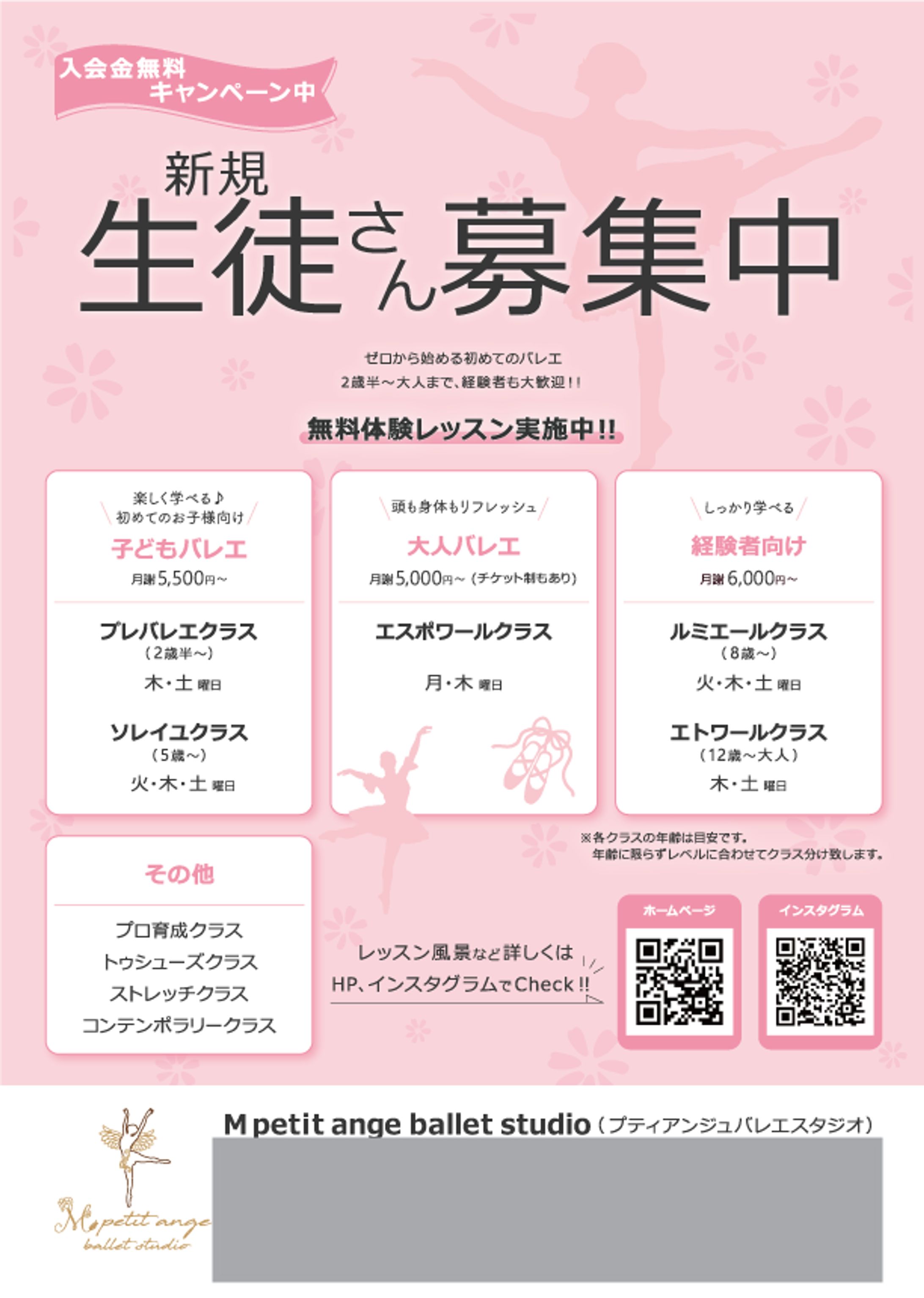 バレエ教室チラシ-1