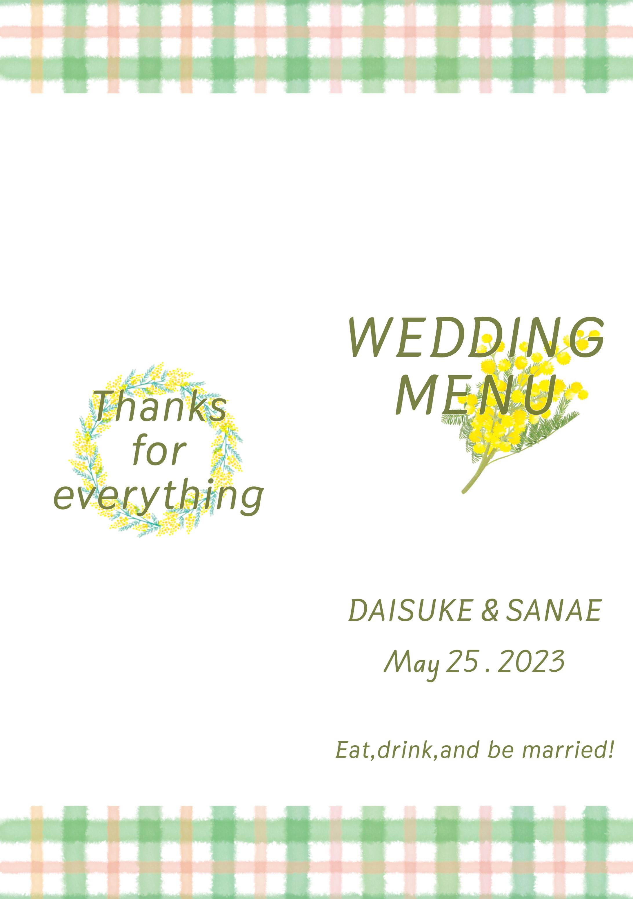結婚式　メニュー表《架空》-1