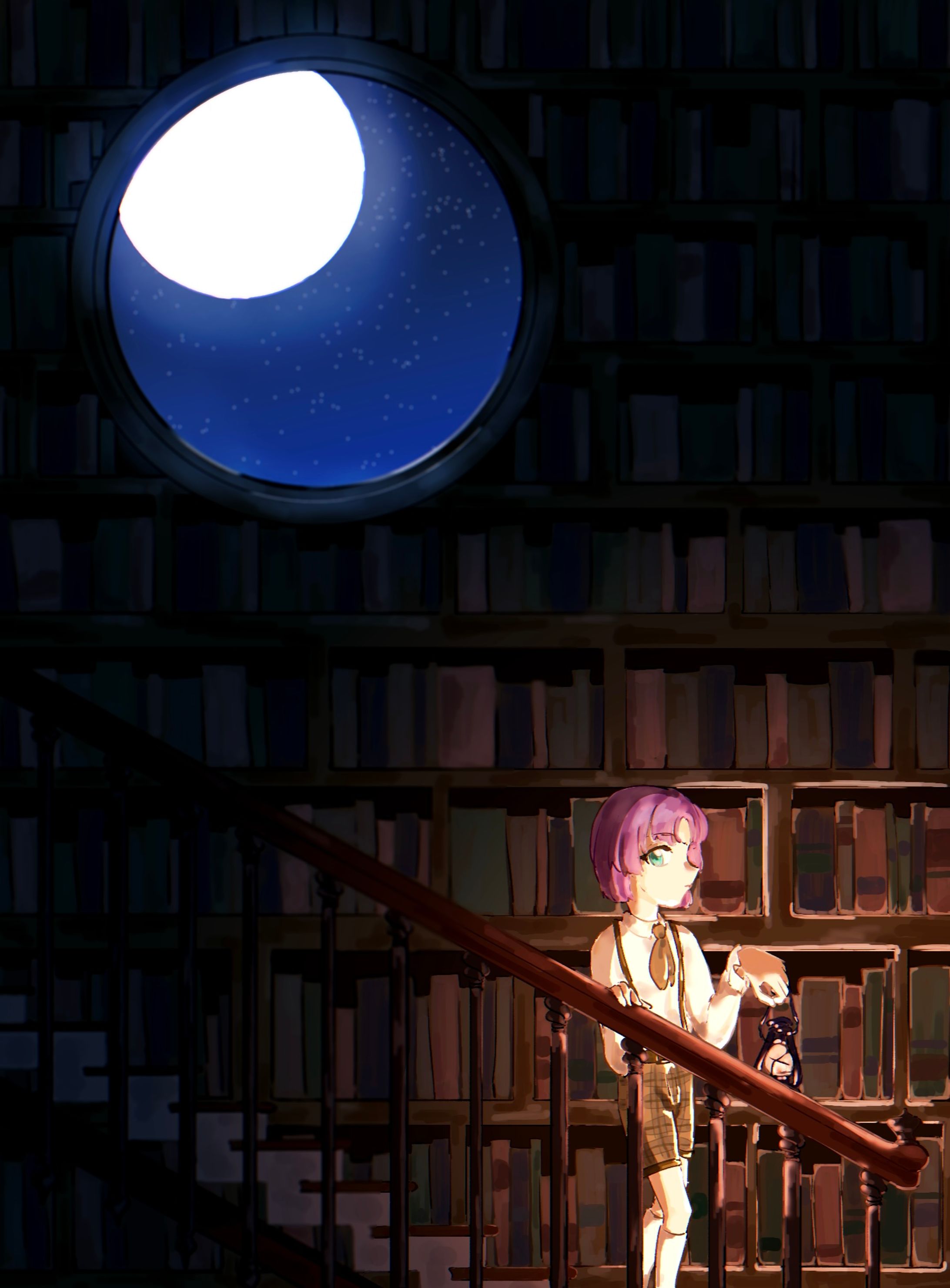 階段のある書斎-1