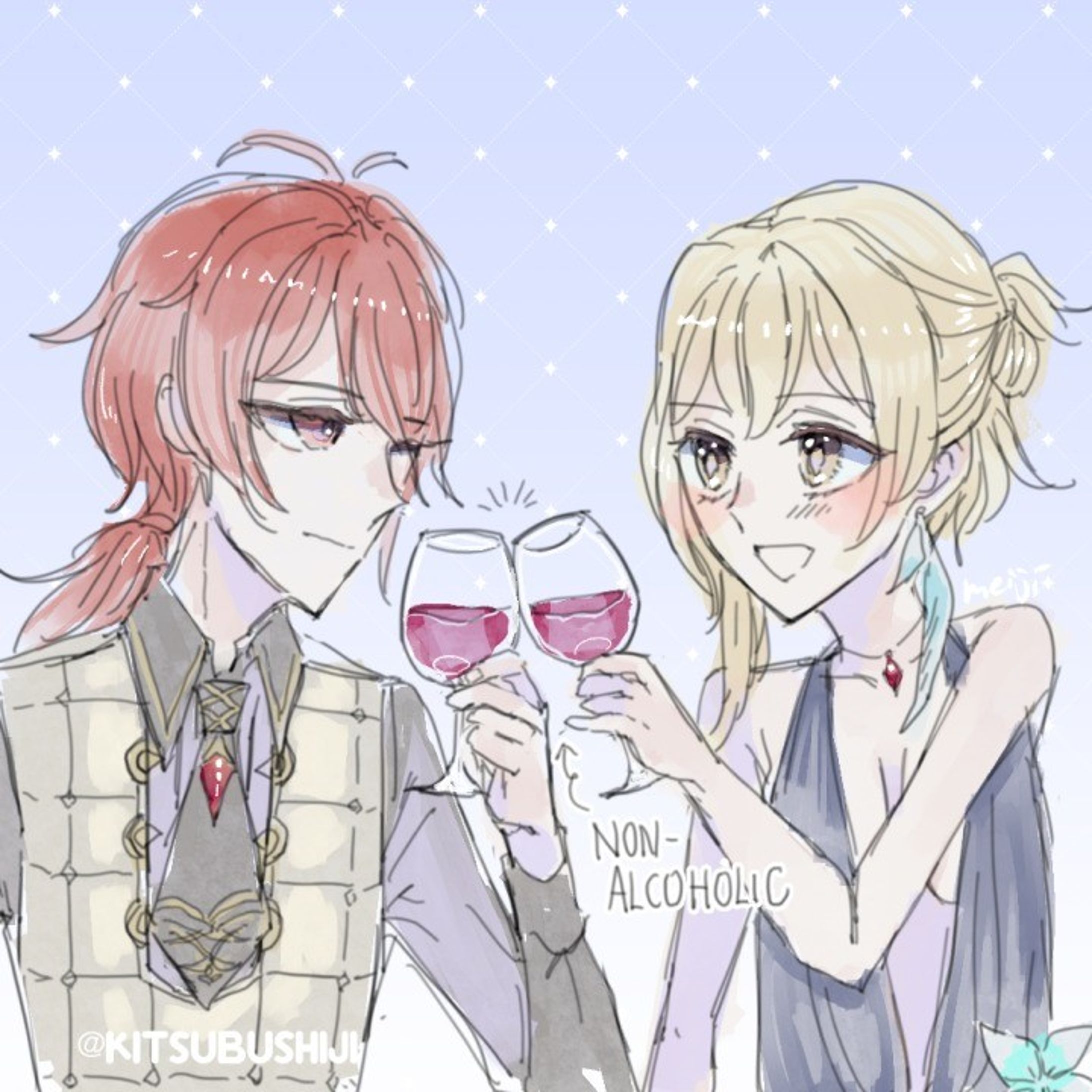 𝕕𝕚𝕝𝕦𝕞𝕚🍾🍷

Happy Holidays〜🌟

#ディル蛍 #dilumi 
#lumine #diluc 
#luminegenshinimpact 
#dilucgenshinimpact 
#genshinimpactfanart 
#genshinimpact-1