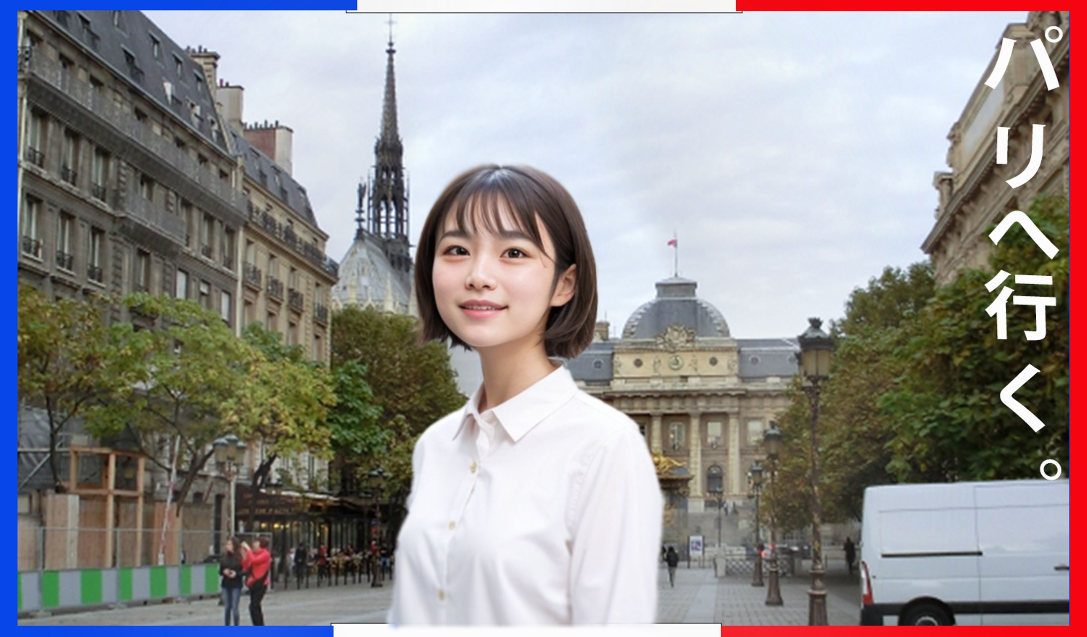 パリへ行く トレース-1