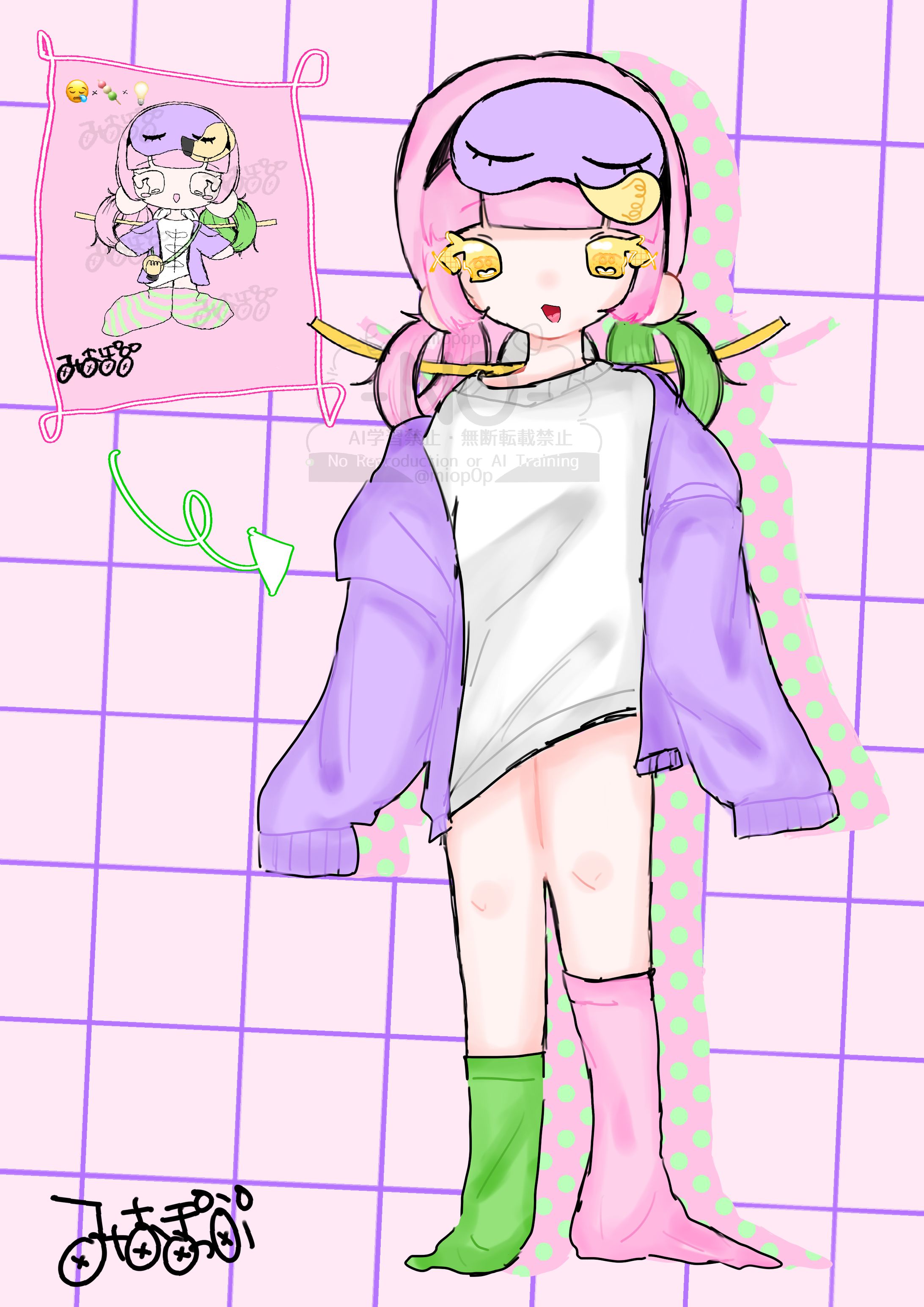 サンプル：キャラデザと立ち絵 ໒꒱-1