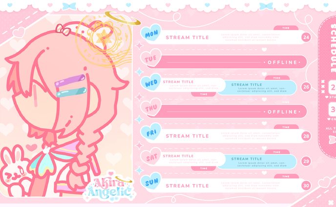 Akira Angelic's schedule