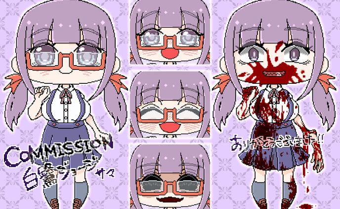 白鷺ジョージさんのドットイラストを描きました